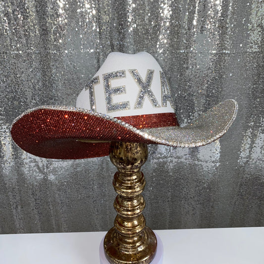 Rhinestone Cowgirl Texas Longhorns Hat