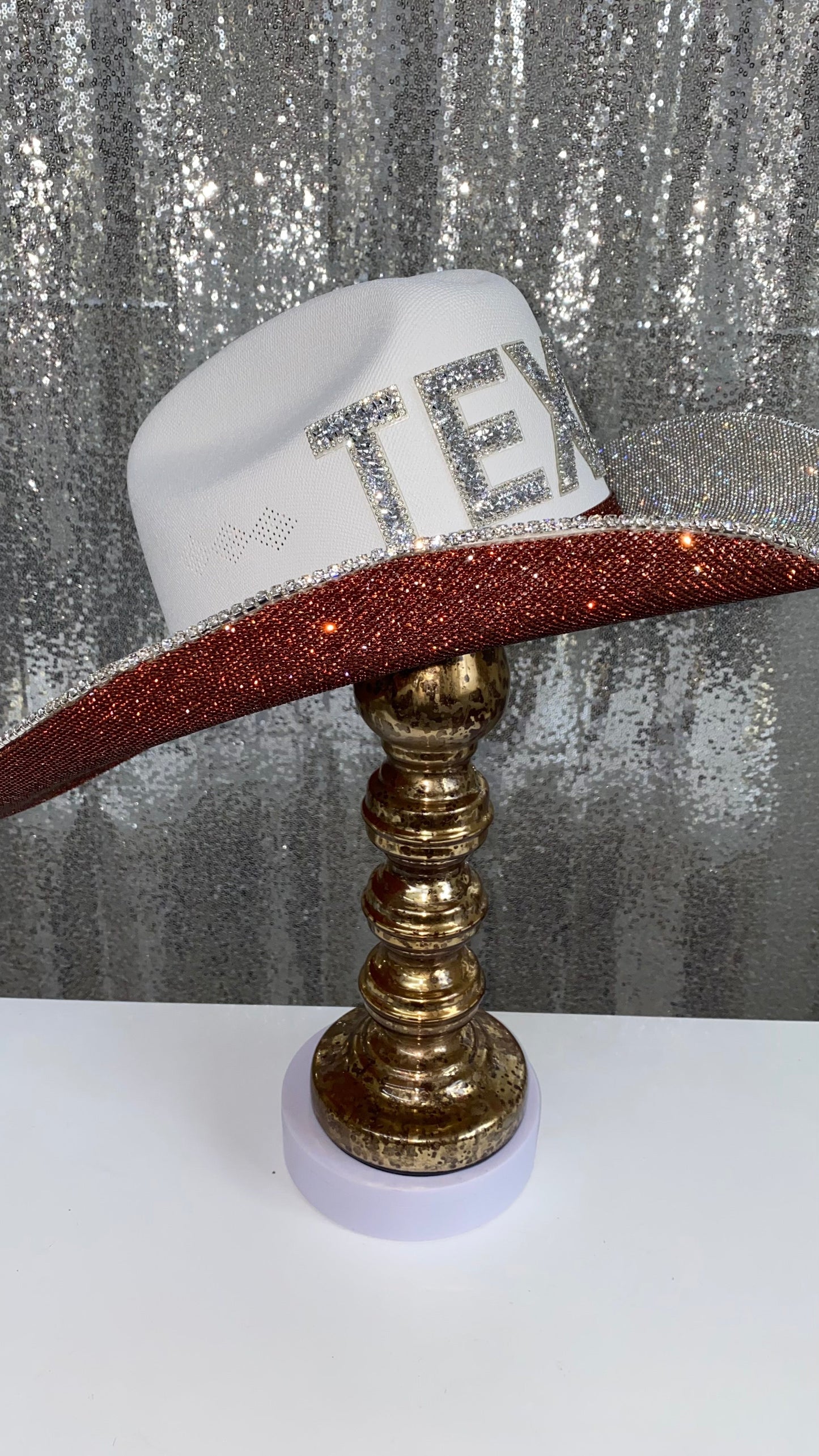 Rhinestone Cowgirl Texas Longhorns Hat