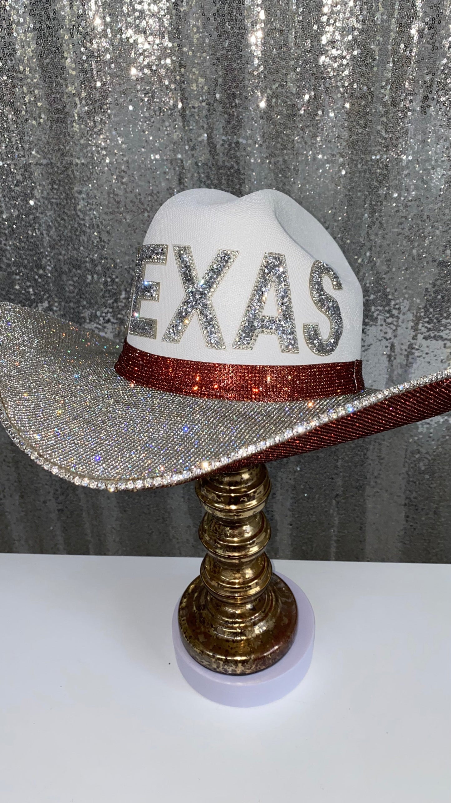 Rhinestone Cowgirl Texas Longhorns Hat