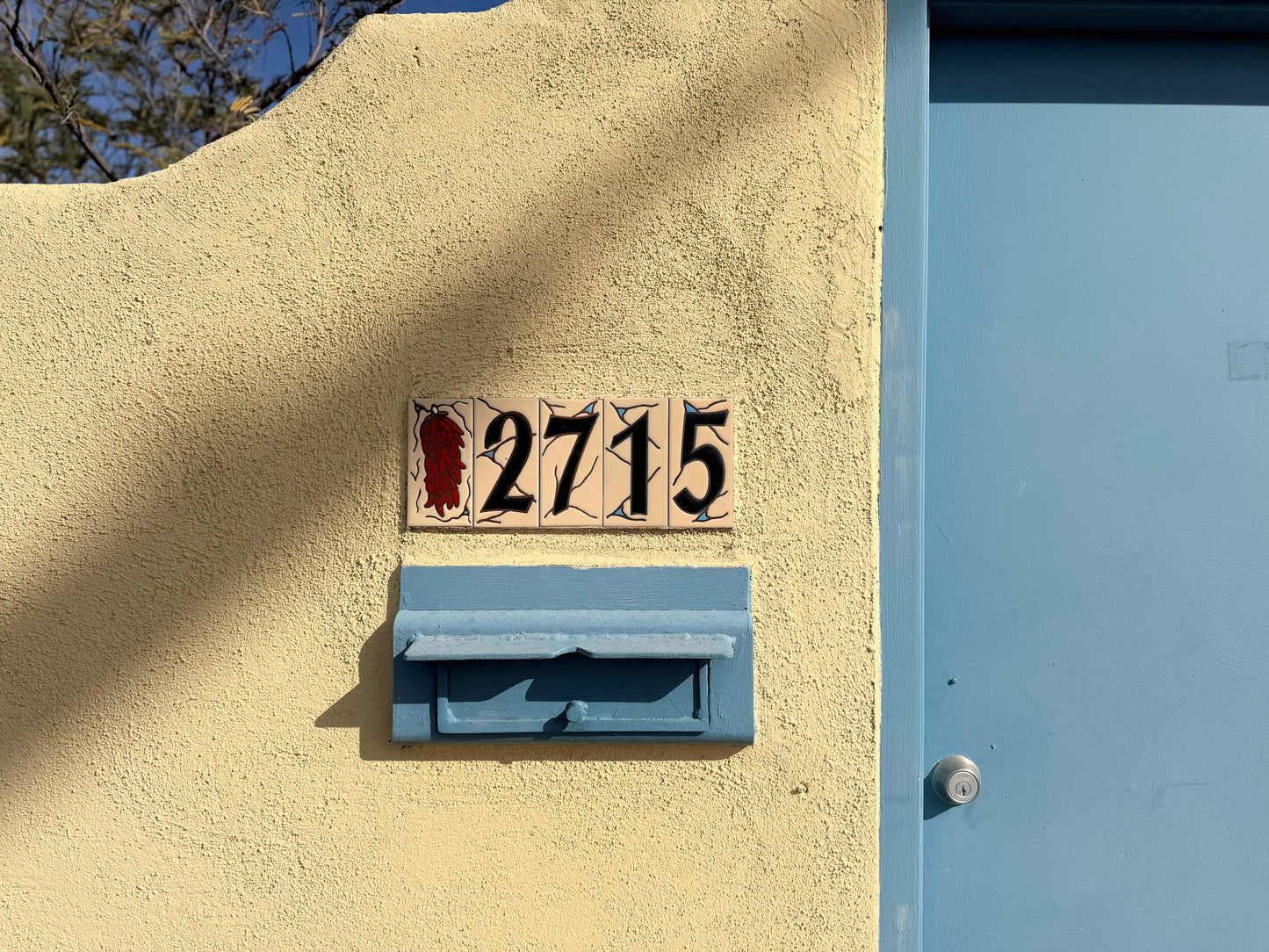 Southwest Adobe Sand House Number Tiles