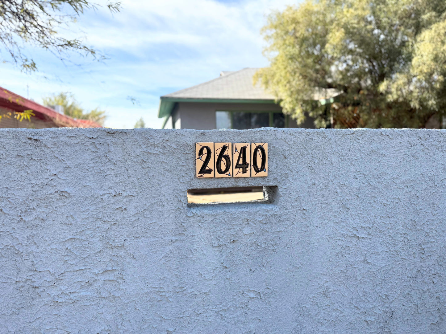 Southwest Adobe Sand House Number Tiles