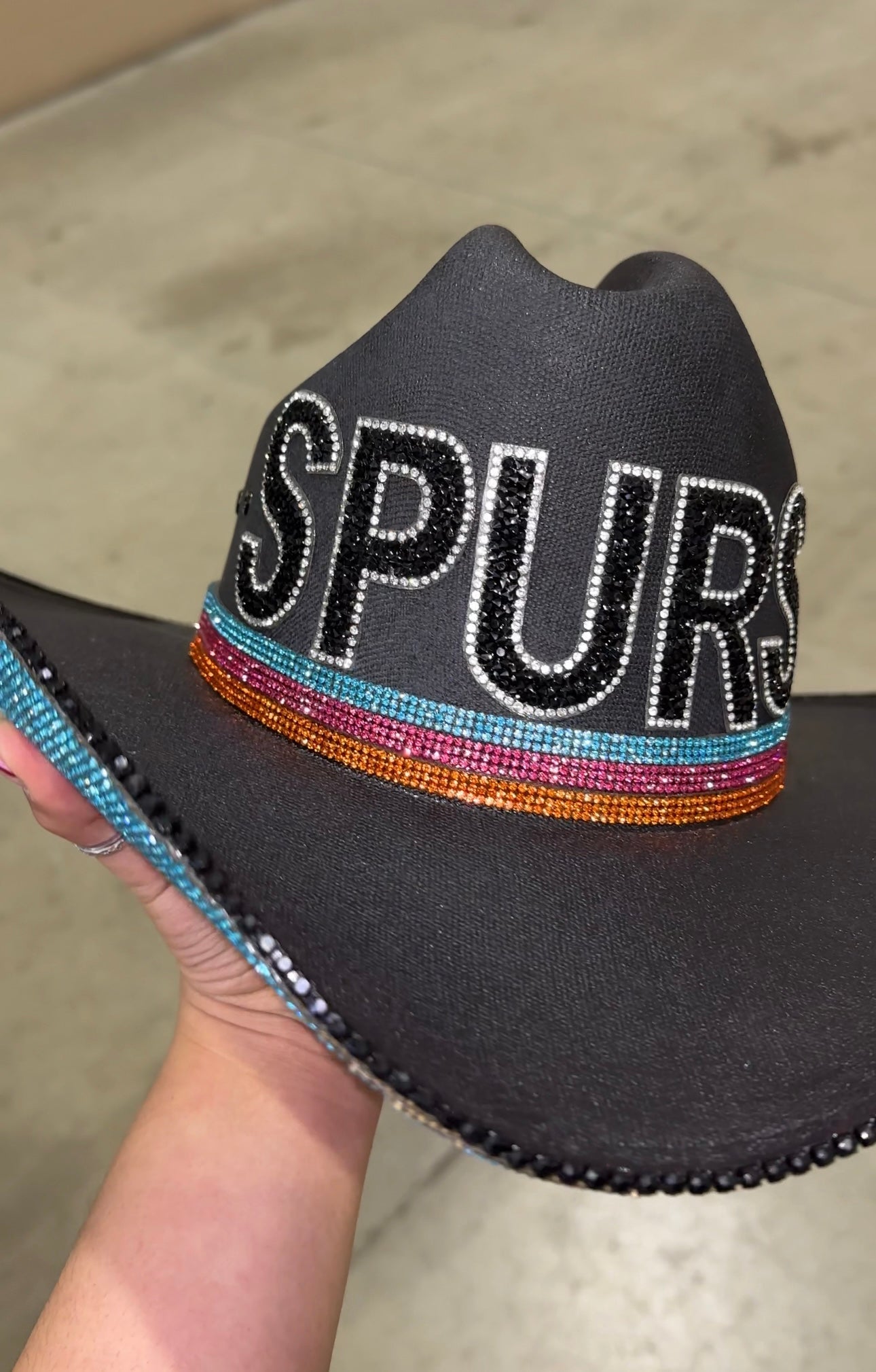 Rhinestone Cowgirls Retro Spurs San Antonio Basketball Hat