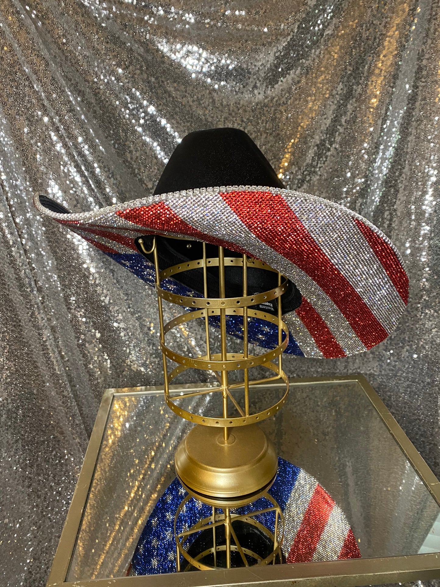 Rhinestone Cowgirl The "America" Hat in Black