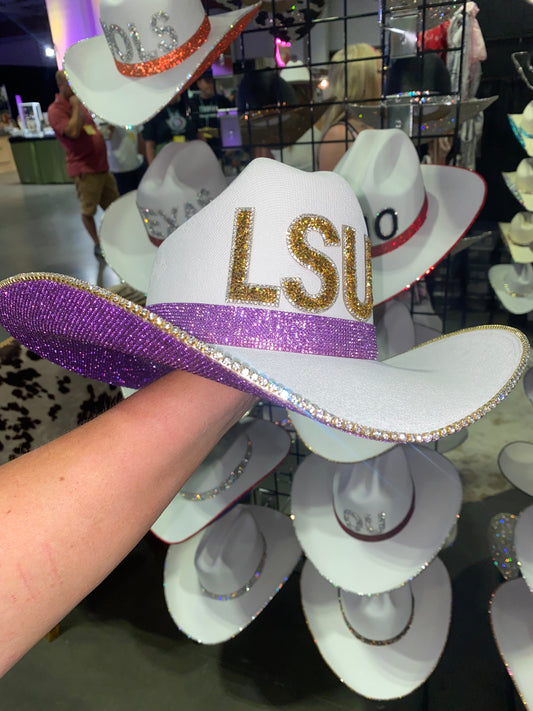 Rhinestone Cowgirls LSU Tigers HAT