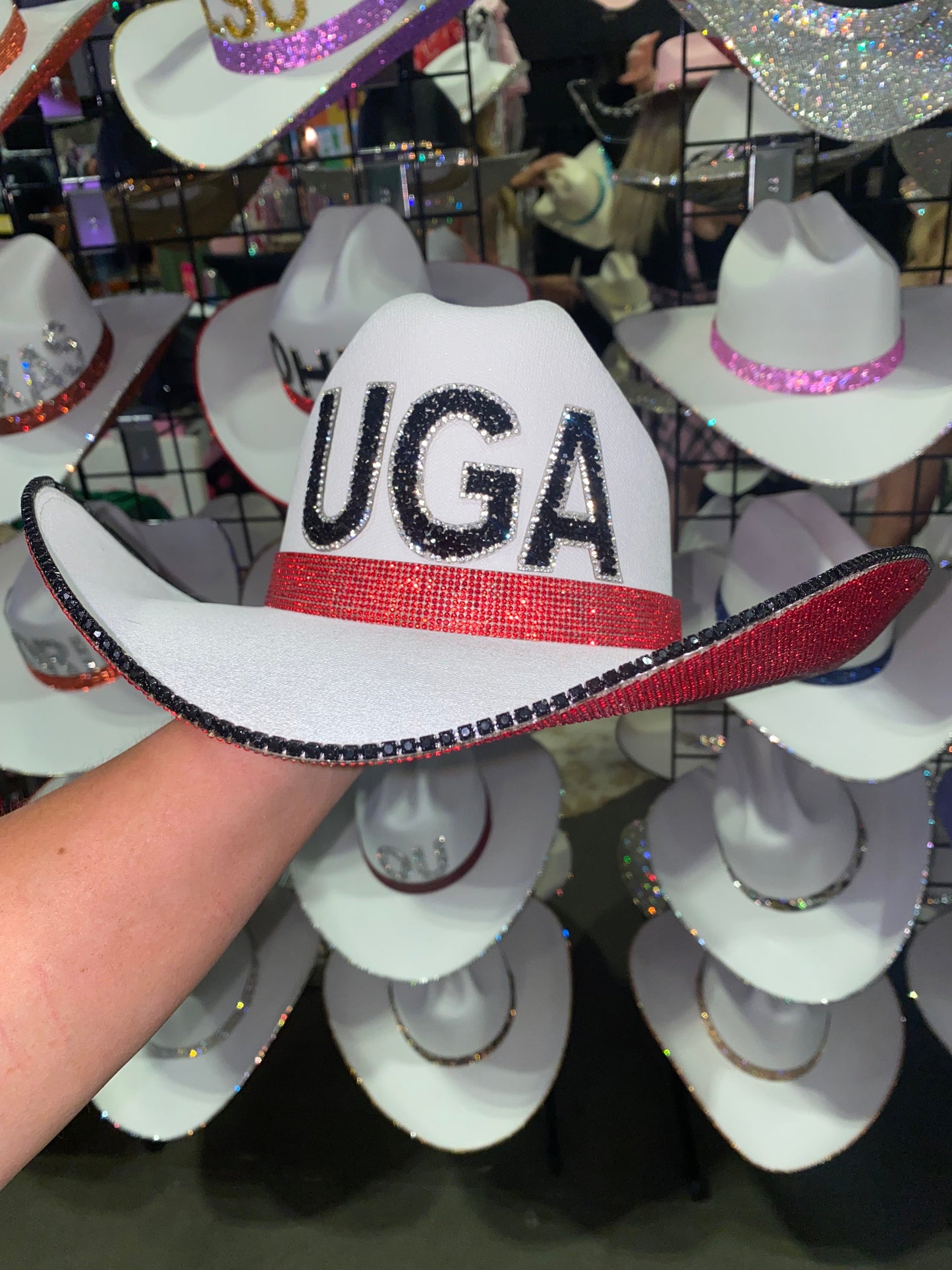 Rhinestone Cowgirl UGA Dawgs Football Hat
