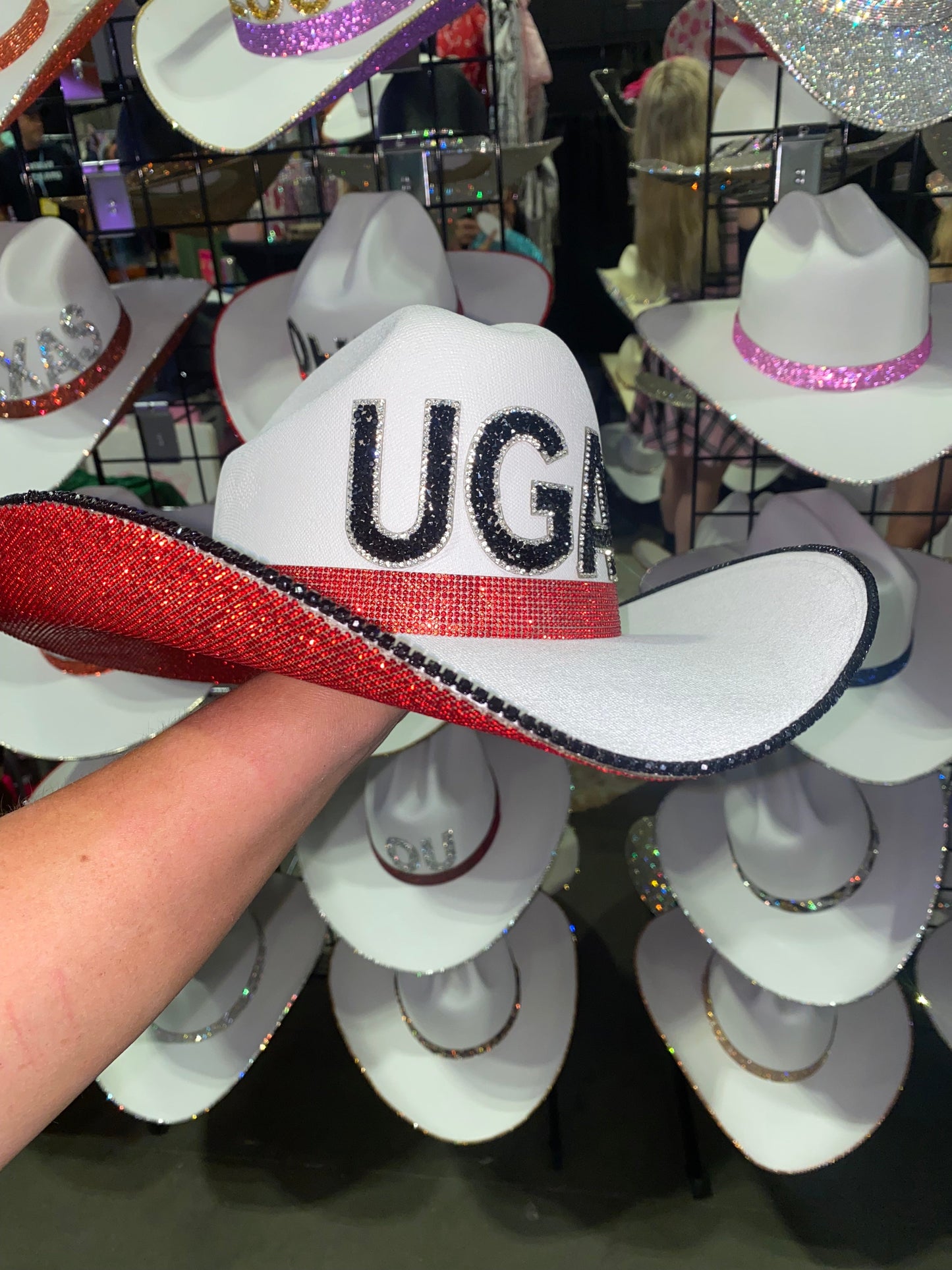 Rhinestone Cowgirl UGA Dawgs Football Hat