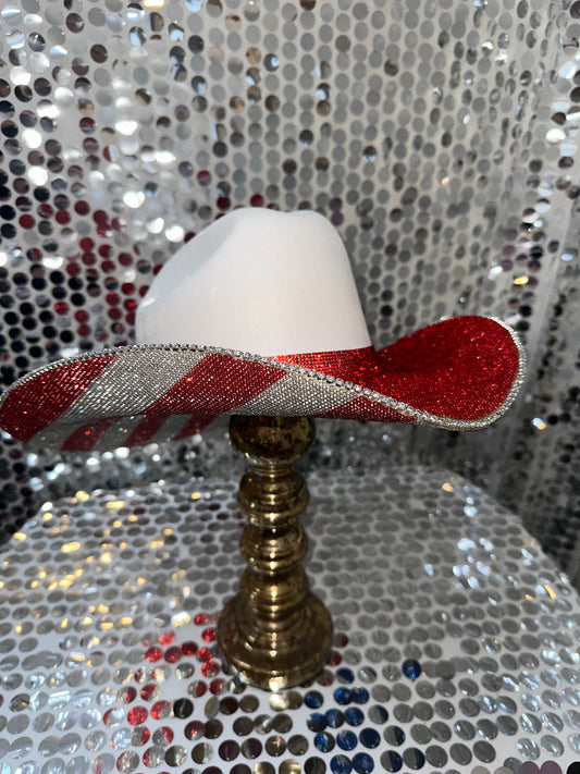 Rhinestone Cowgirl The "America" Hat - Red On Top