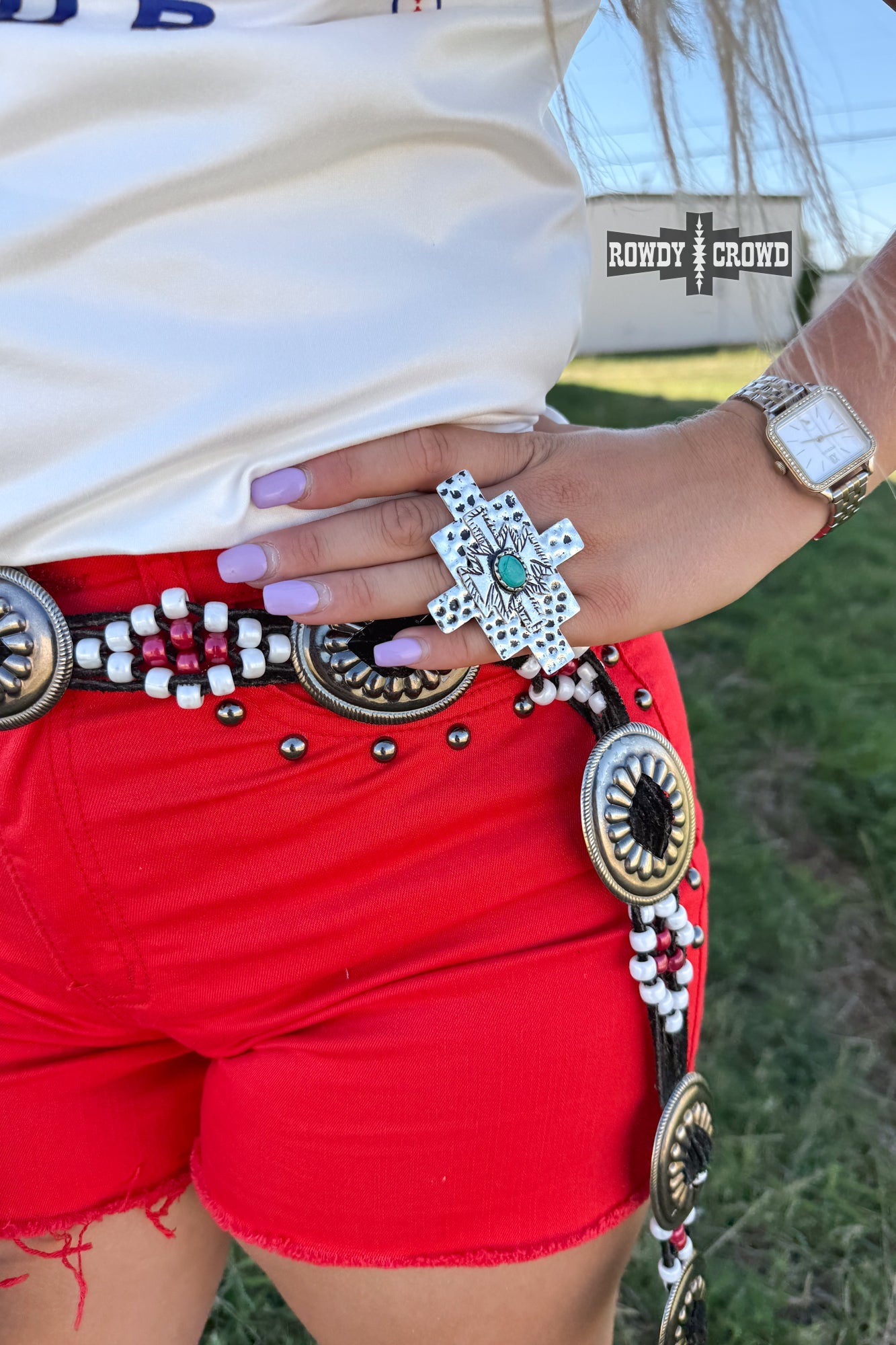 Outlaw Aztec Scarf Slide Ring