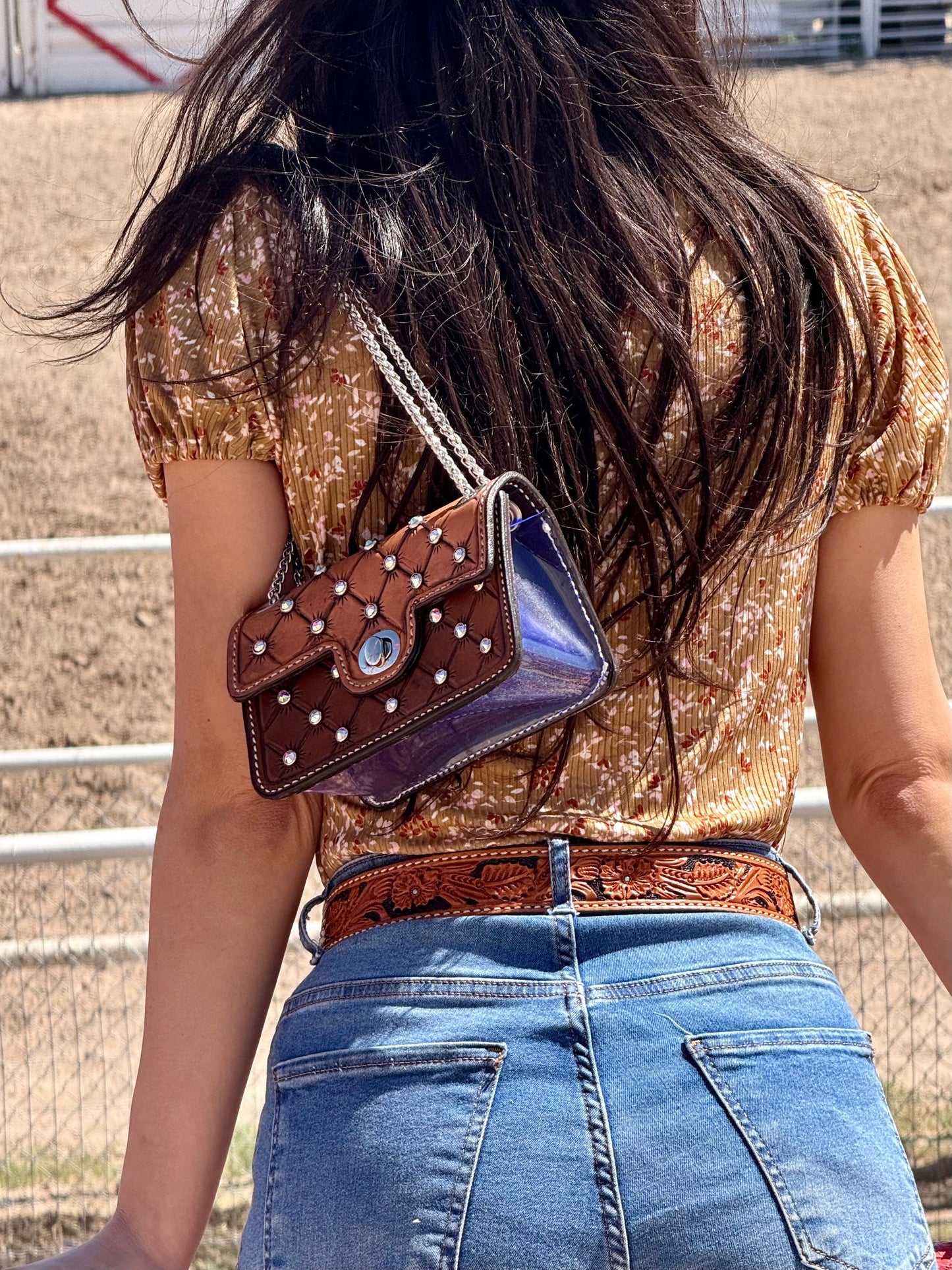 Alamo Saddlery The Cowgirl Stadium- RHINESTONE 2-TONE