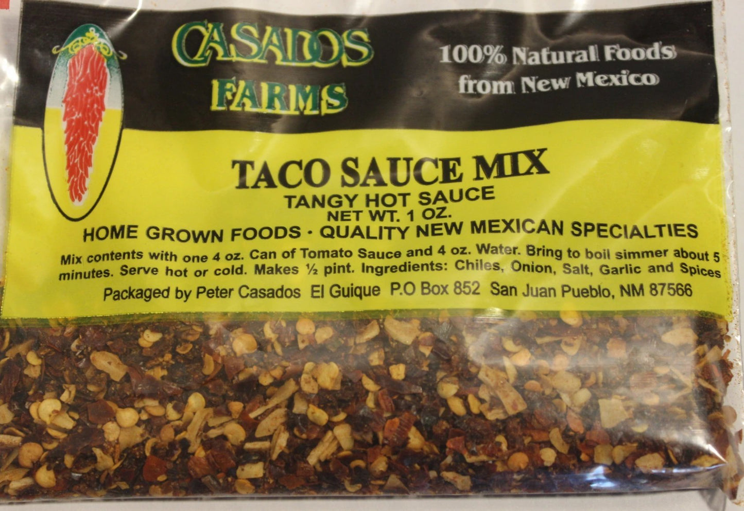 Casados Farms Taco Sauce Mix 1 oz