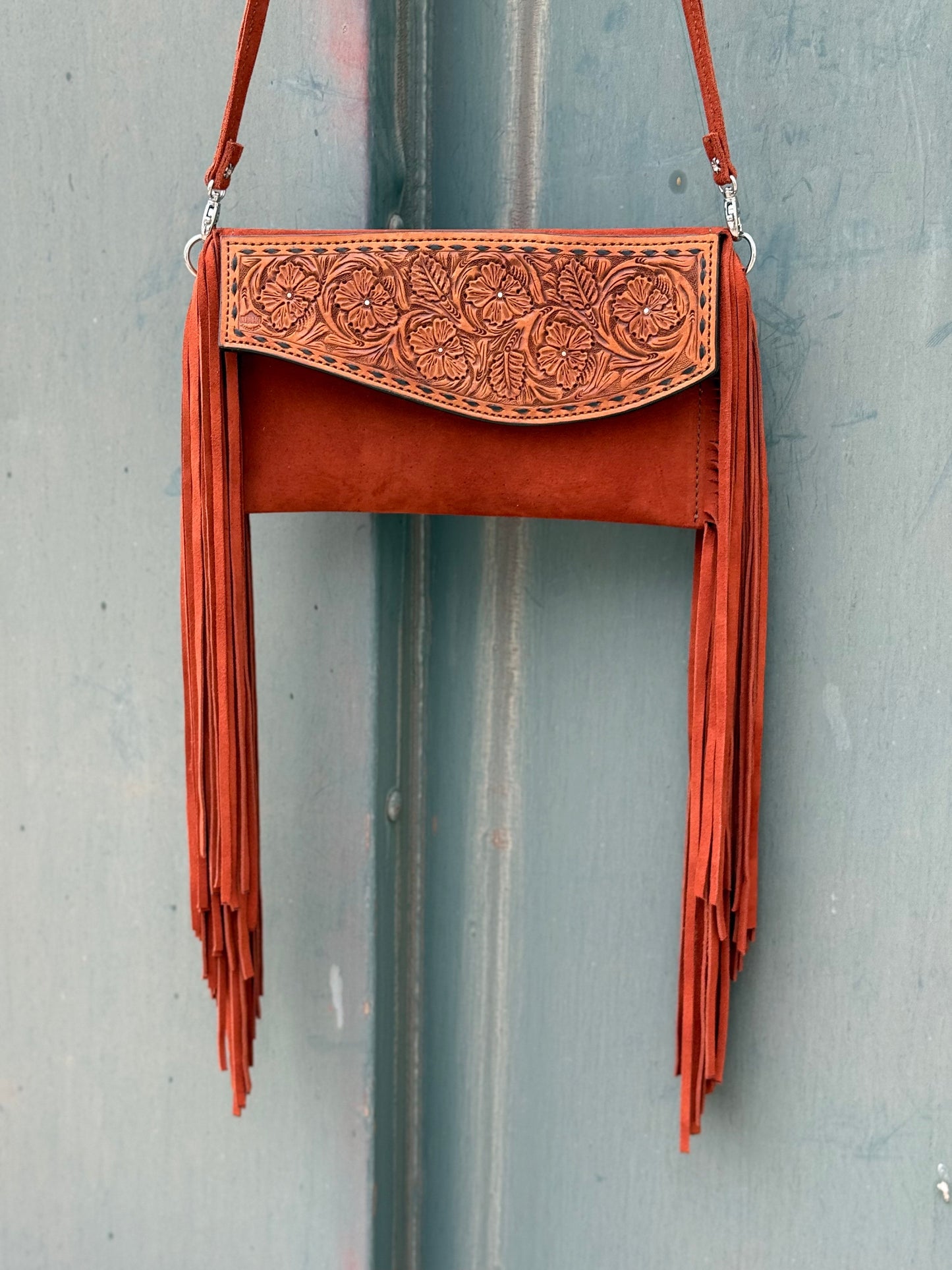 Alamo Saddlery Fringe Clutch- Rusty Cowboy