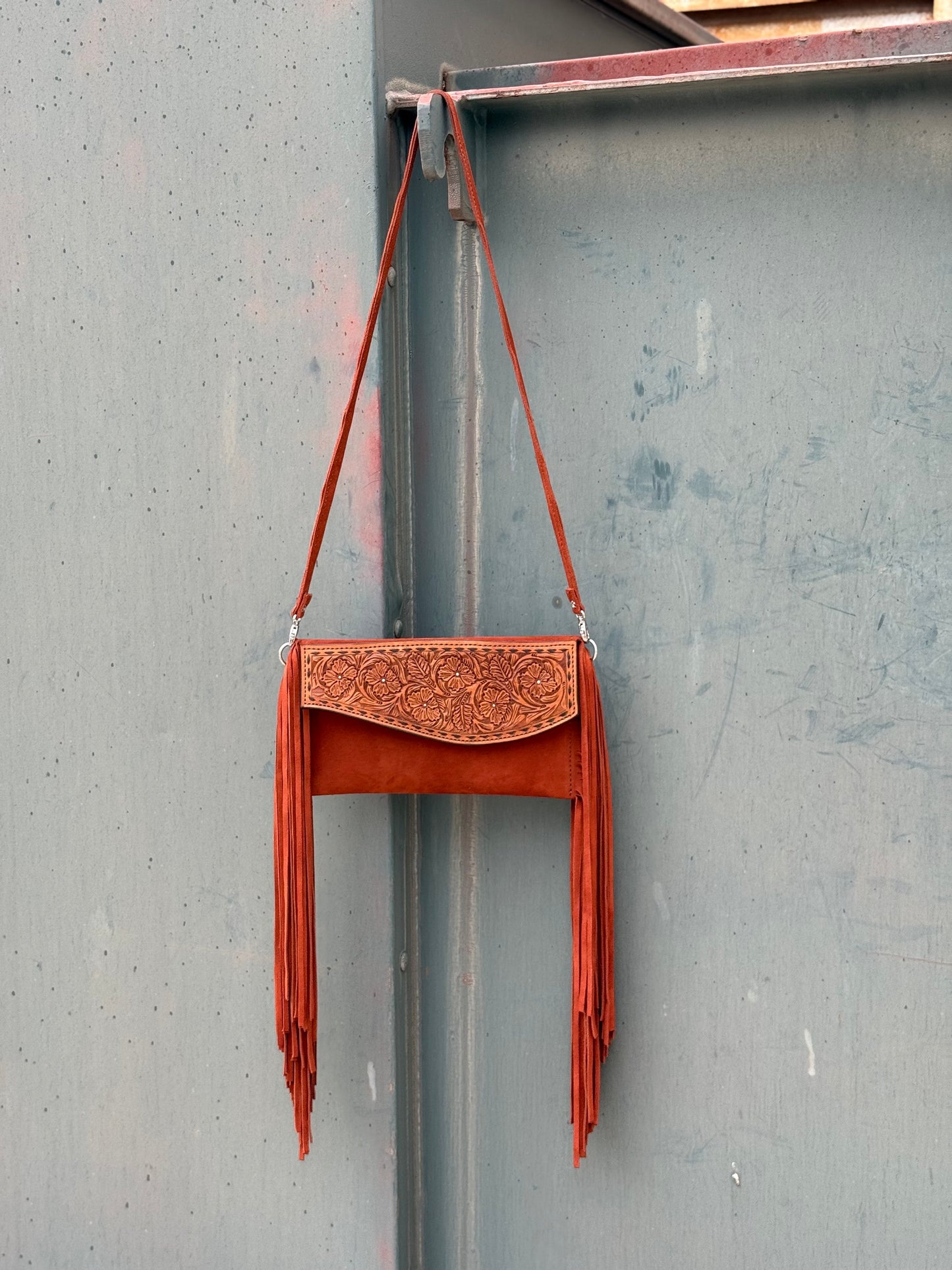Alamo Saddlery Fringe Clutch- Rusty Cowboy