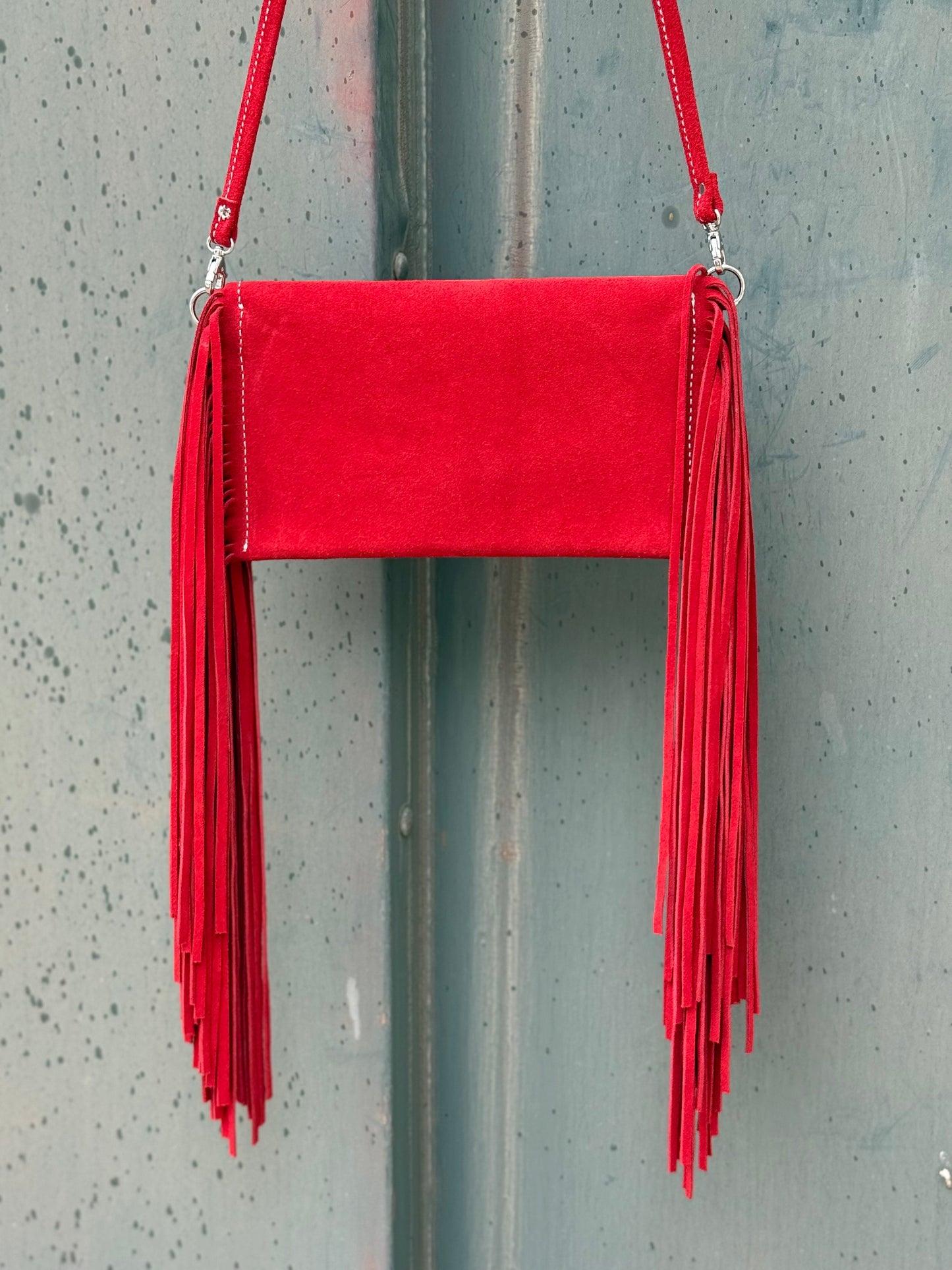 Alamo Saddlery Fringe Clutch- Cheetah Rose