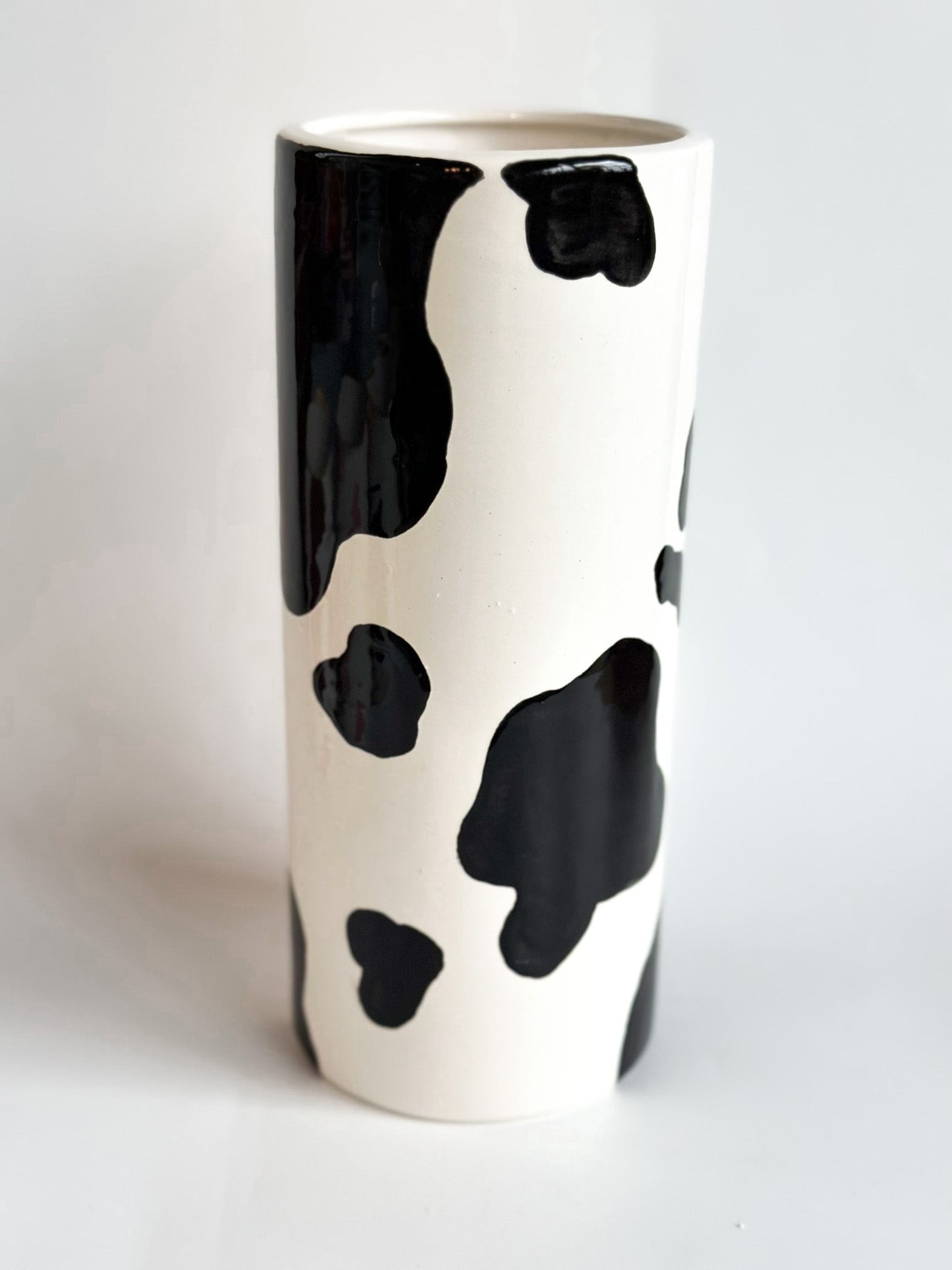 Cow Print Column Vase Made in America
