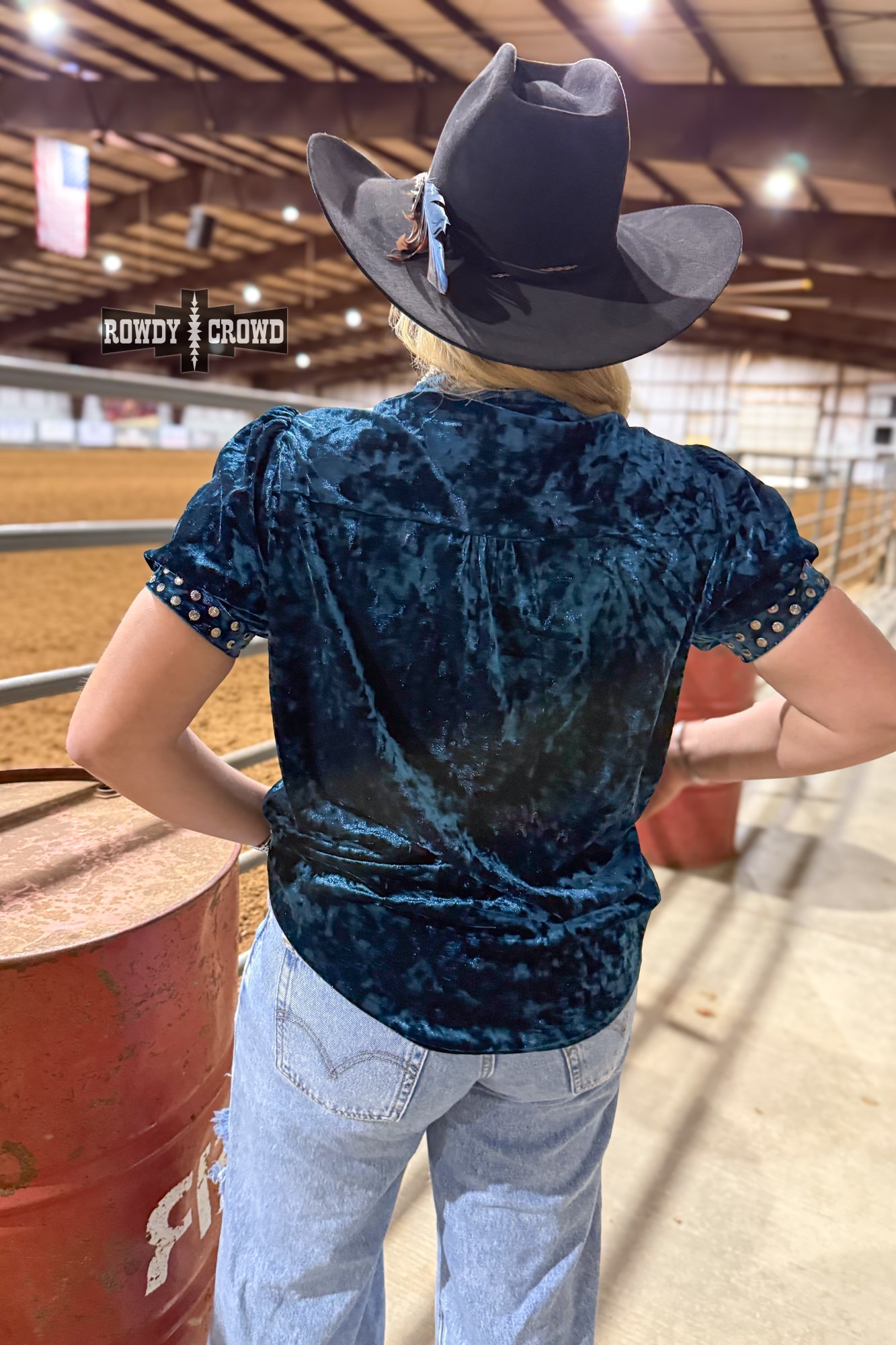 TEAL Vallejo Velvet Button Up