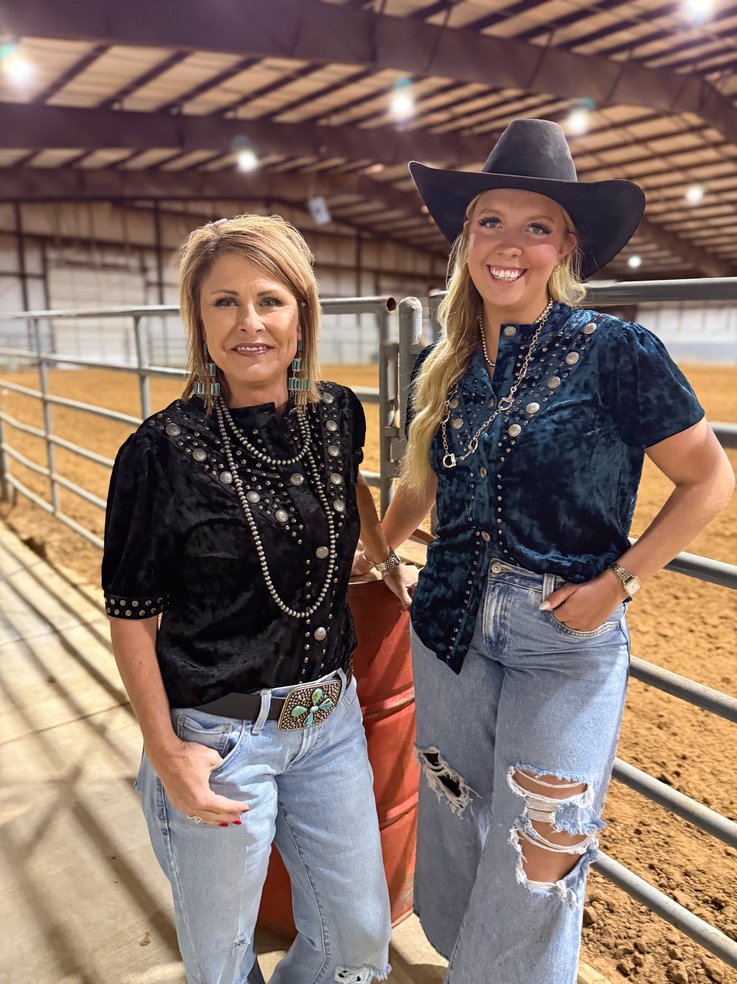 BLACK Vallejo Velvet Button Up