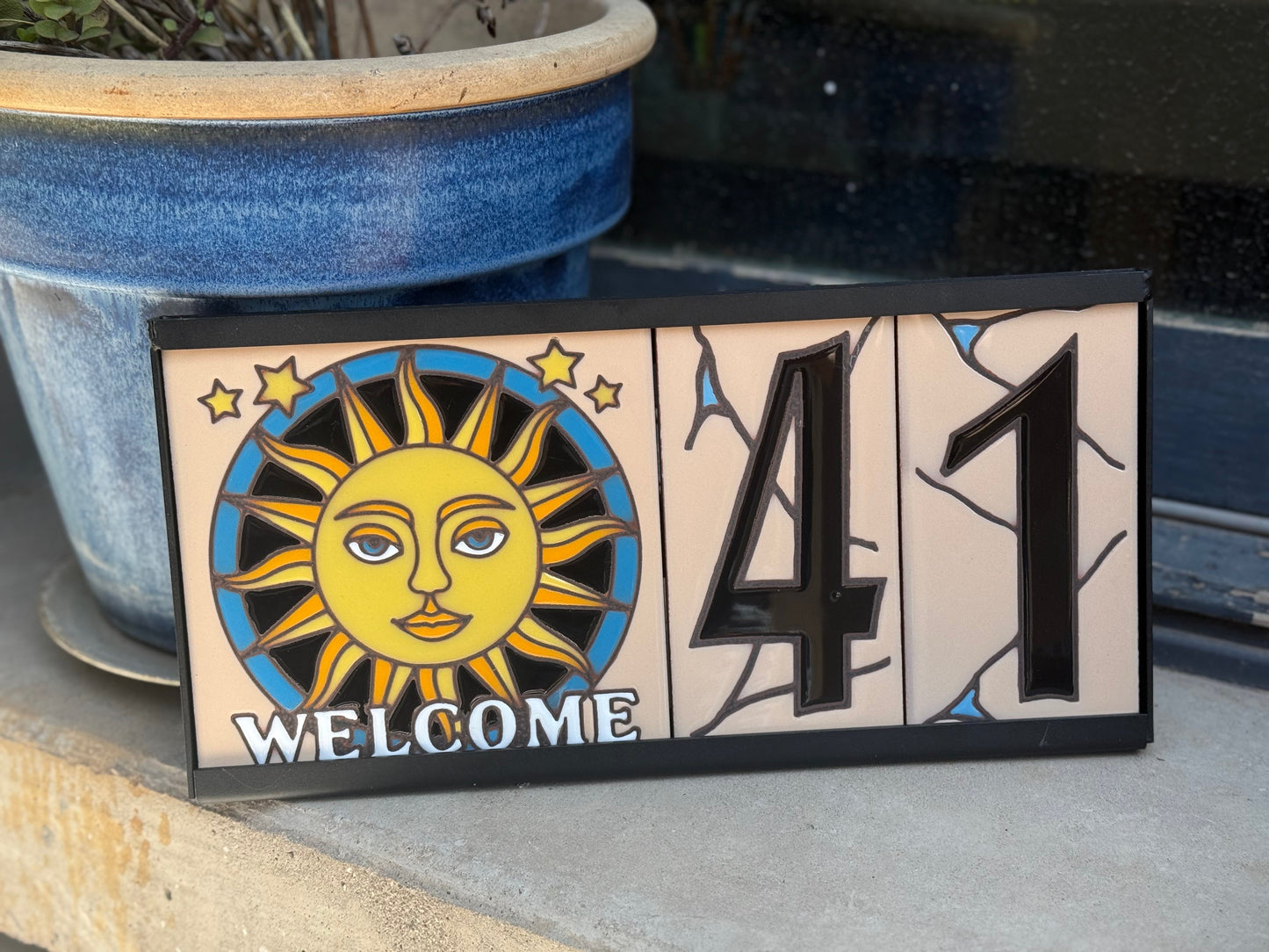 Southwest Adobe Sand House Number Tiles