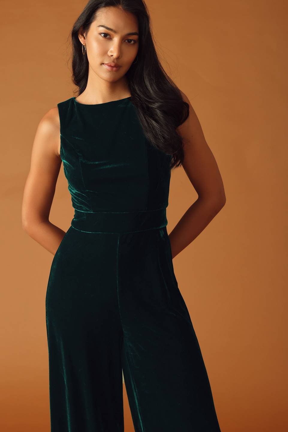 Flying Tomato Final Touches Velvet Jumpsuit