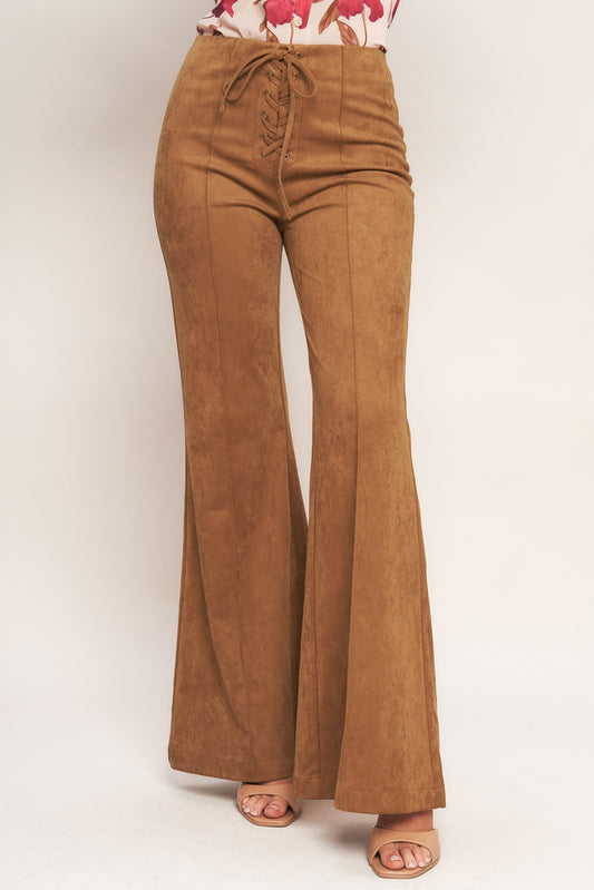 Flying Tomato Wild Honey Faux Suede Pants
