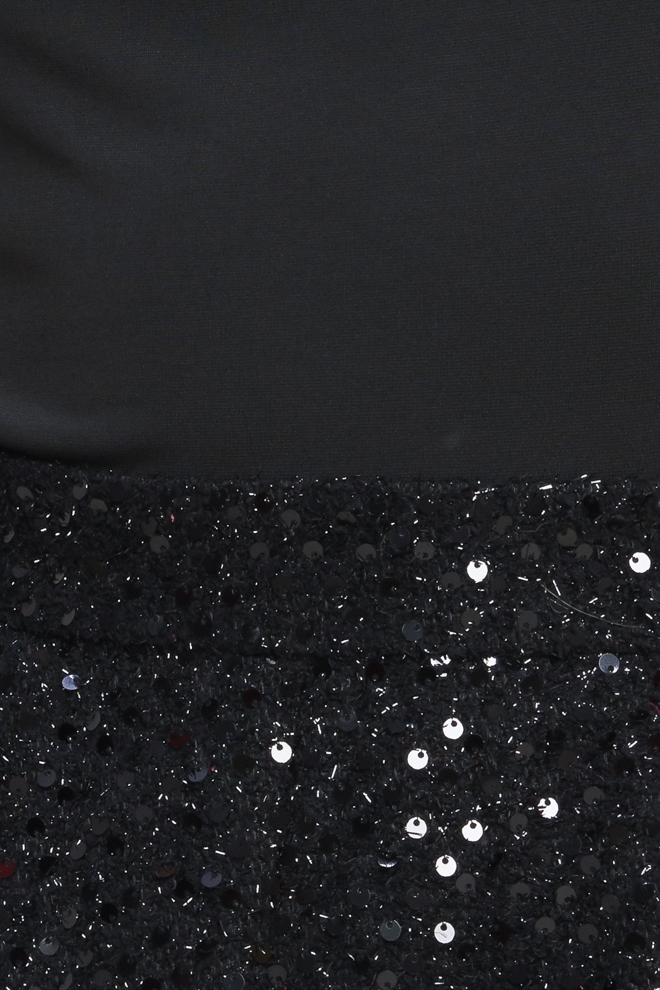 Flying Tomato Twinkle Chic Black Top and Sequin Short Romper