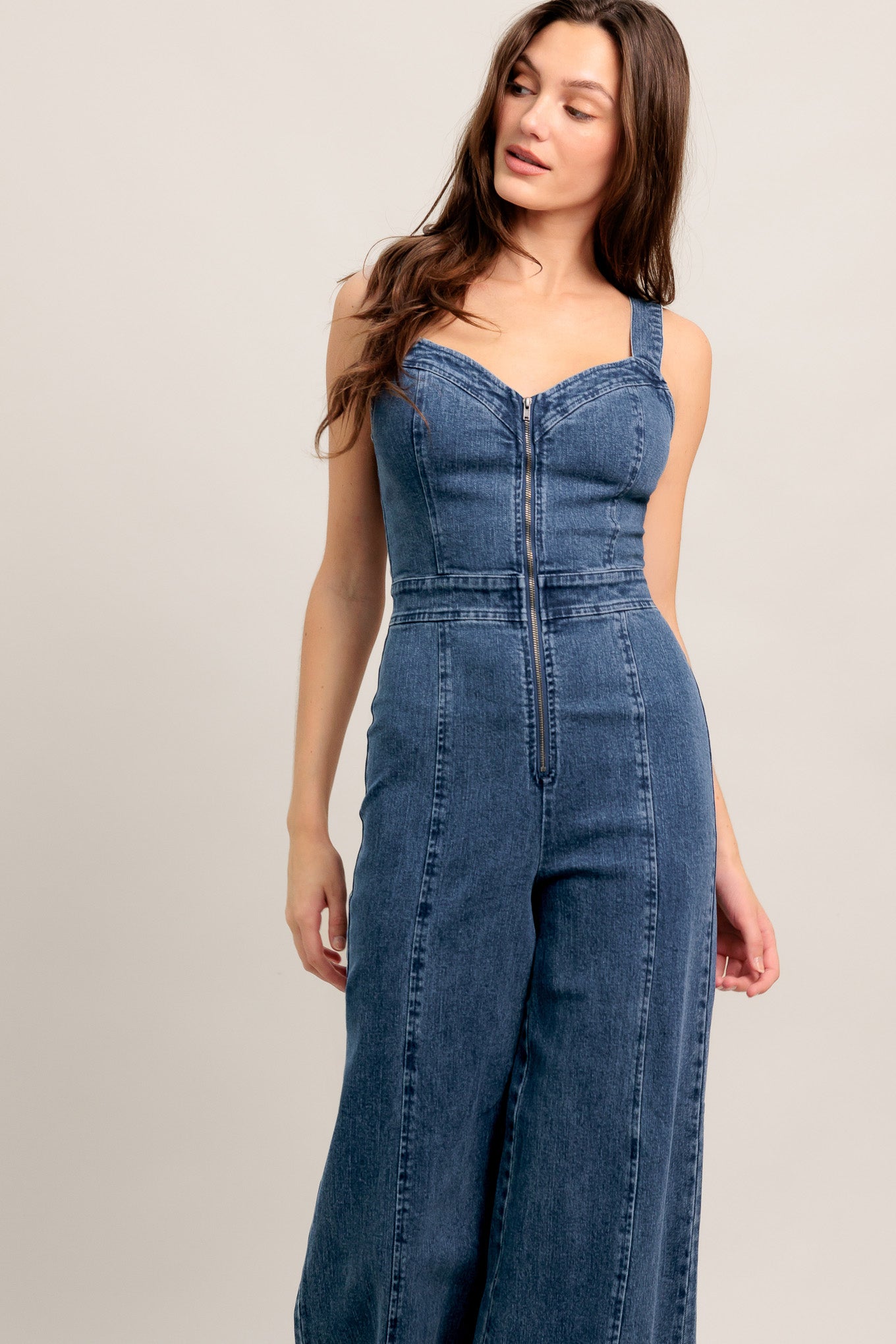 Flying Tomato The Perfect Fit Denim Jumpsuit
