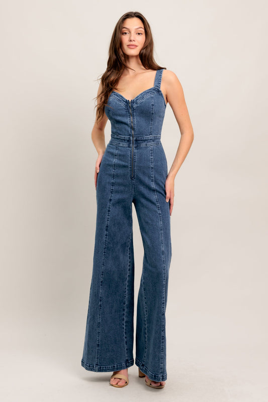 Flying Tomato The Perfect Fit Denim Jumpsuit