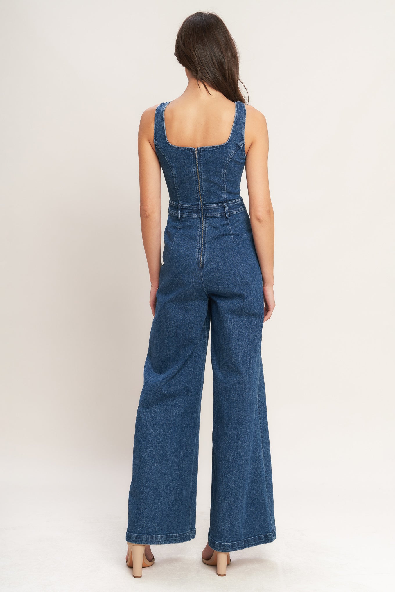 Flying Tomato Desk To Dinner Ready Denim Jumpsuit