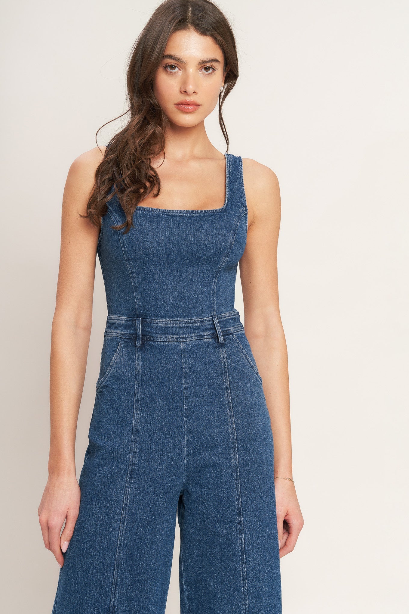 Flying Tomato Desk To Dinner Ready Denim Jumpsuit