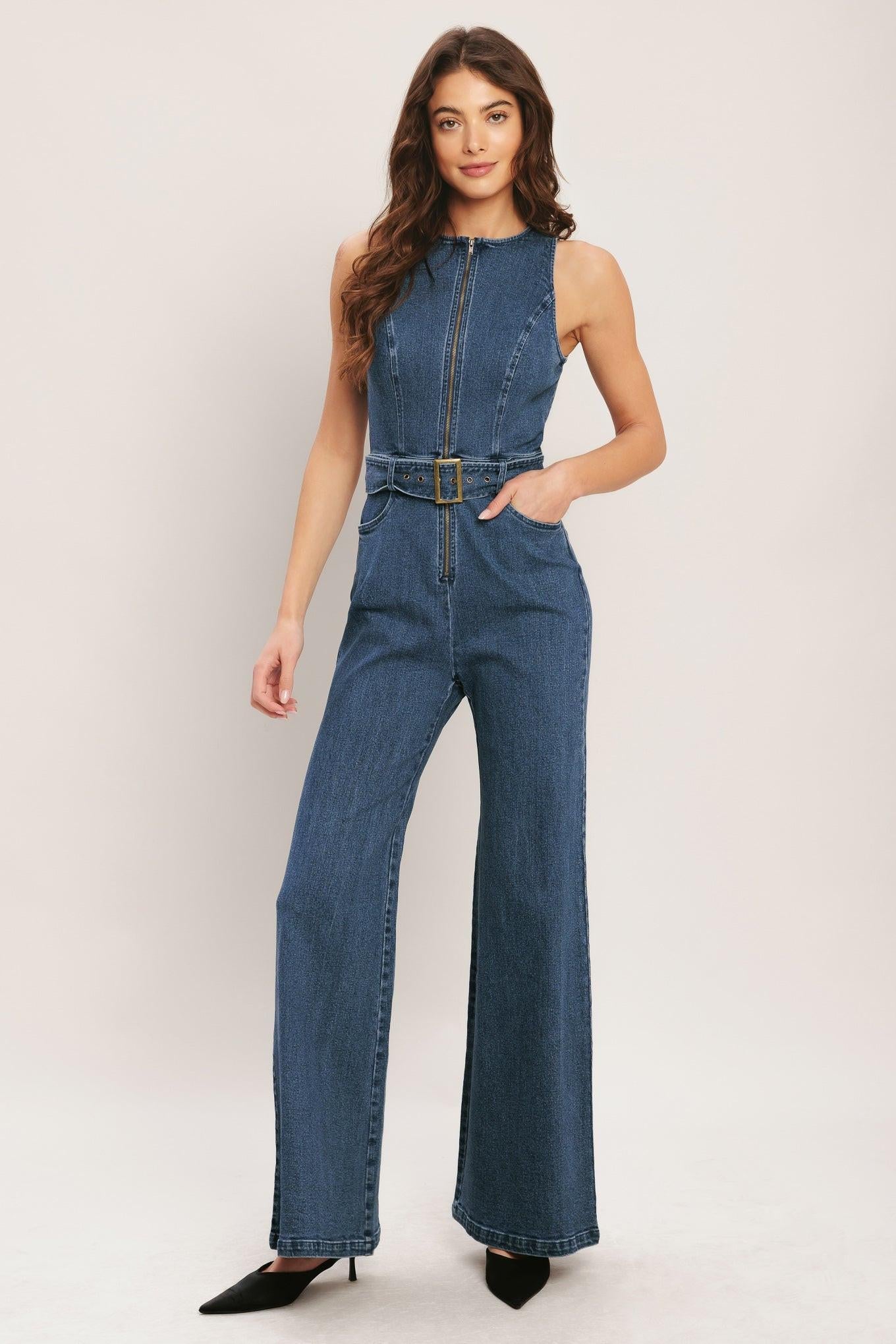 Flying Tomato Street Chic Denim Jumpsuit