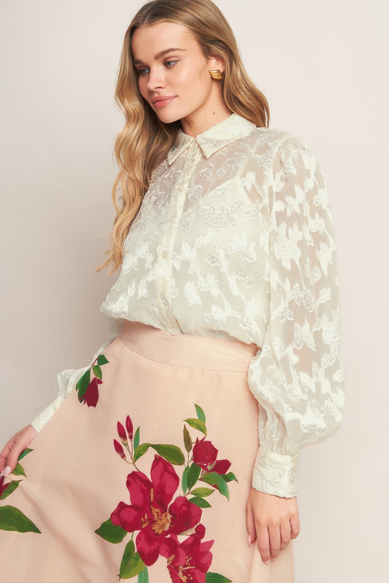 Flying Tomato Incredible Love Jacquard Woven Top