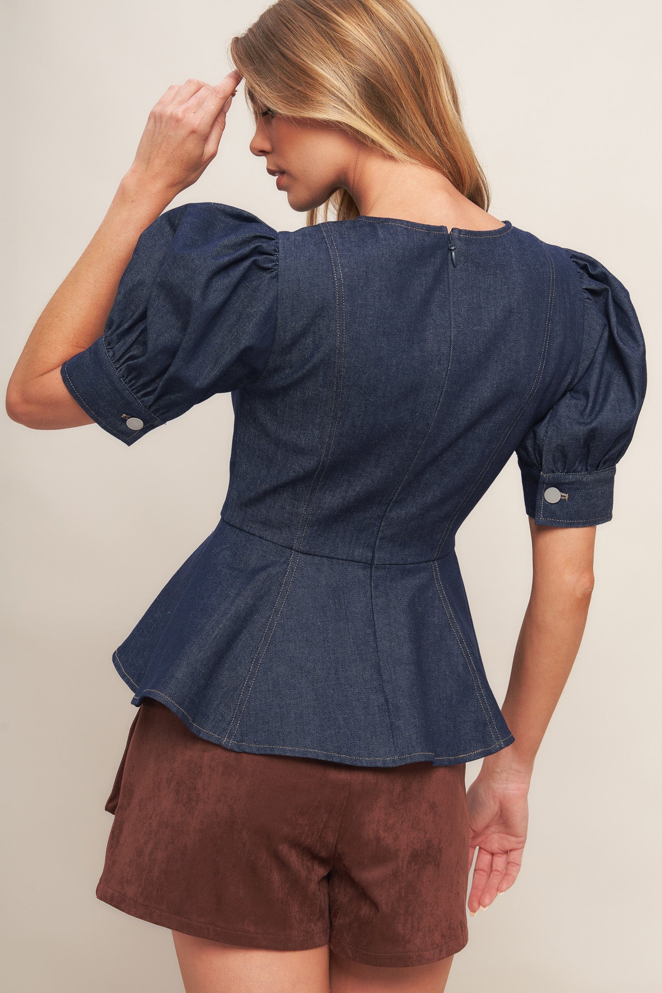 Flying Tomato Classic Edge Dark Denim Top