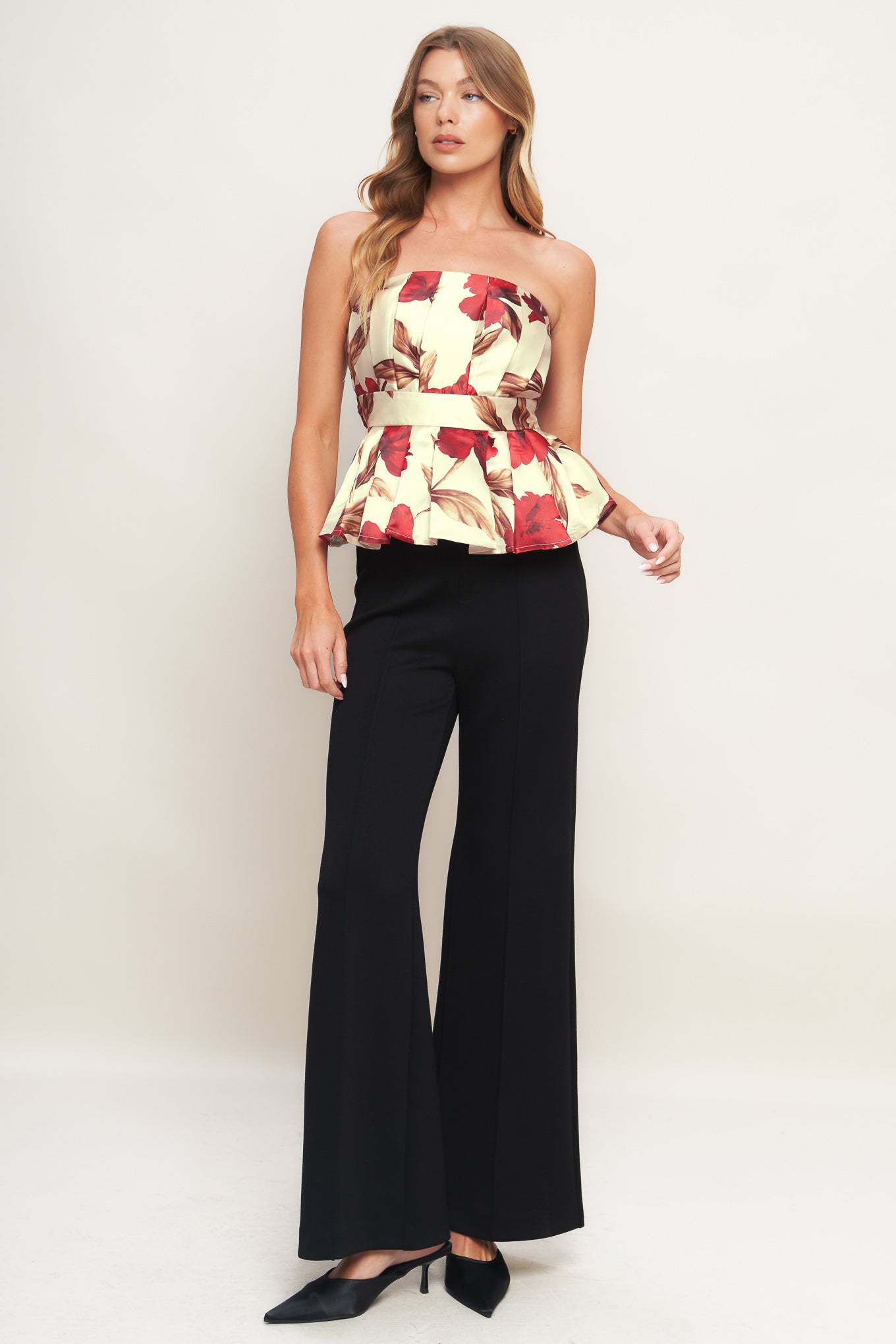 Flying Tomato Holiday Blossom Woven Top