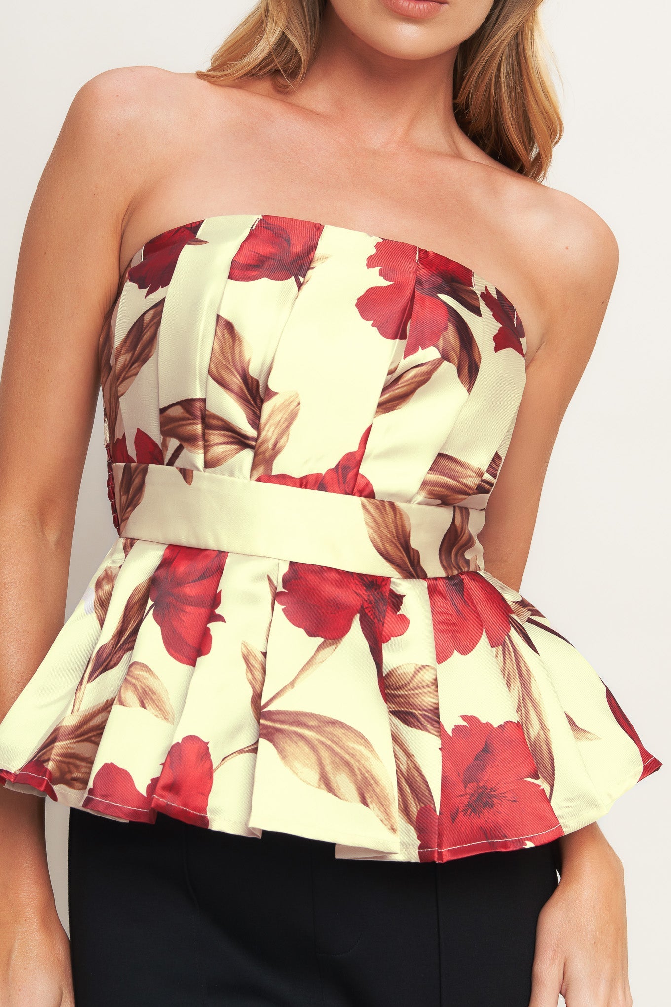 Flying Tomato Holiday Blossom Woven Top