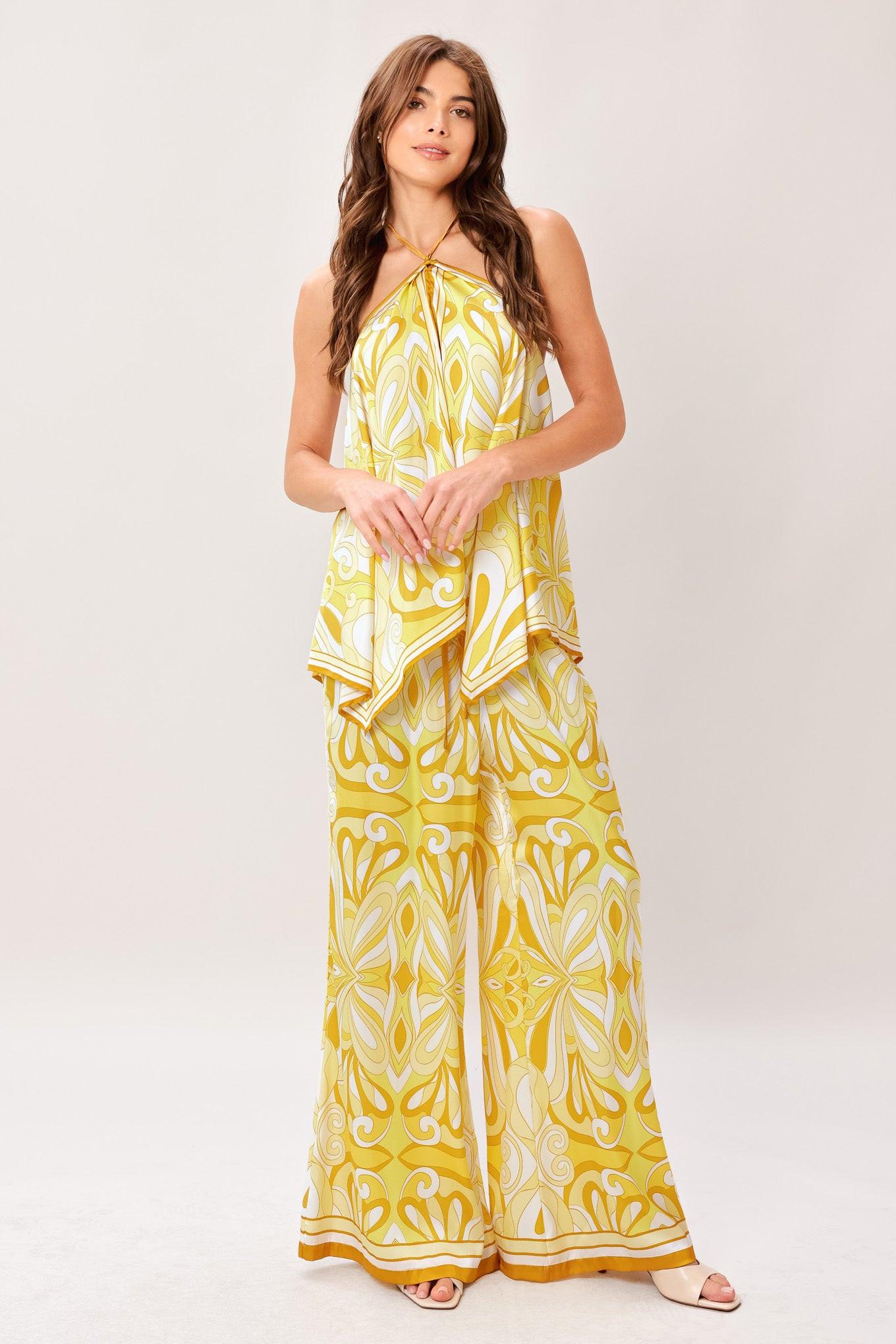 Flying Tomato Golden Swirl Woven Hanky Top