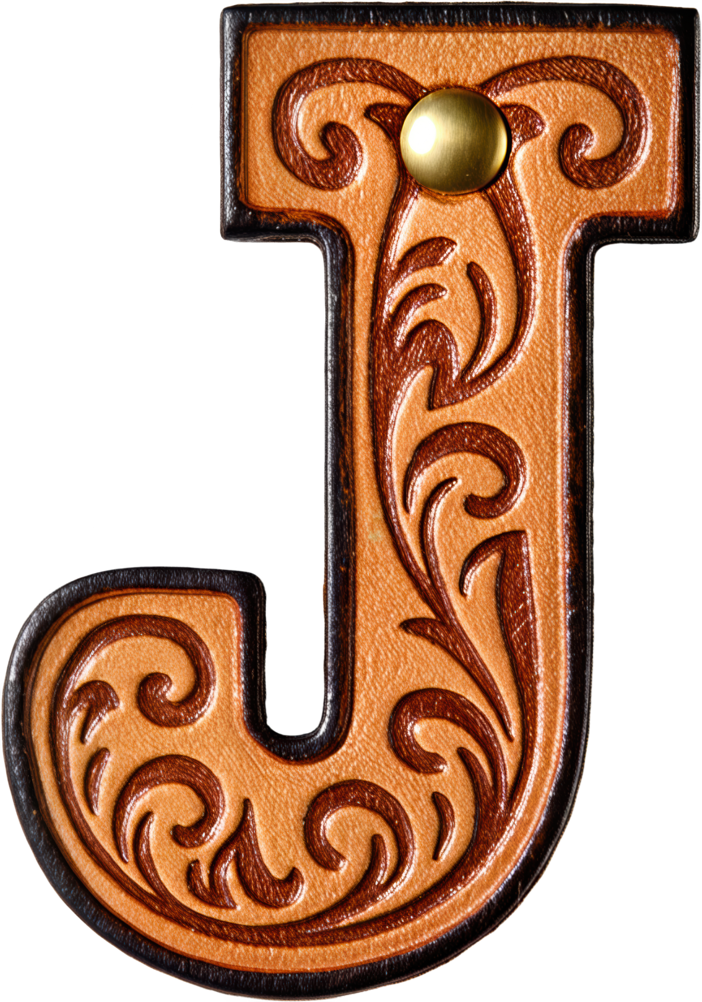 Monogrammed Initial Western Leather Look Saddle Longhorn Cowboy Cowgirl Kitchen Dish Towels Made in America