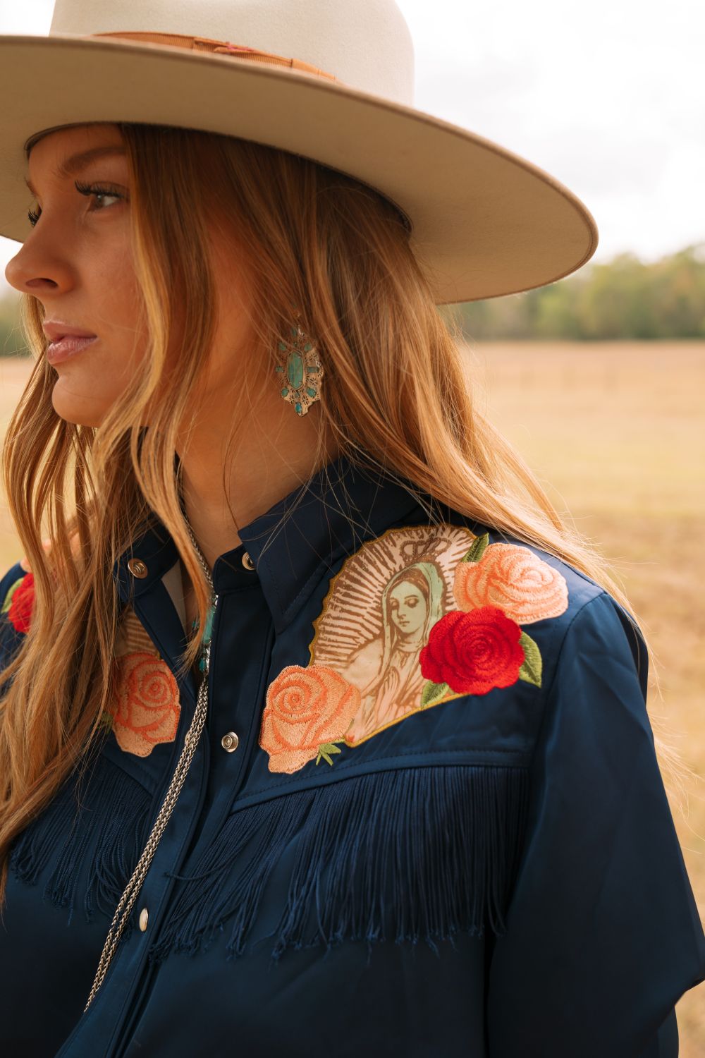 Rodeo Quincy Dark Navy Button Up