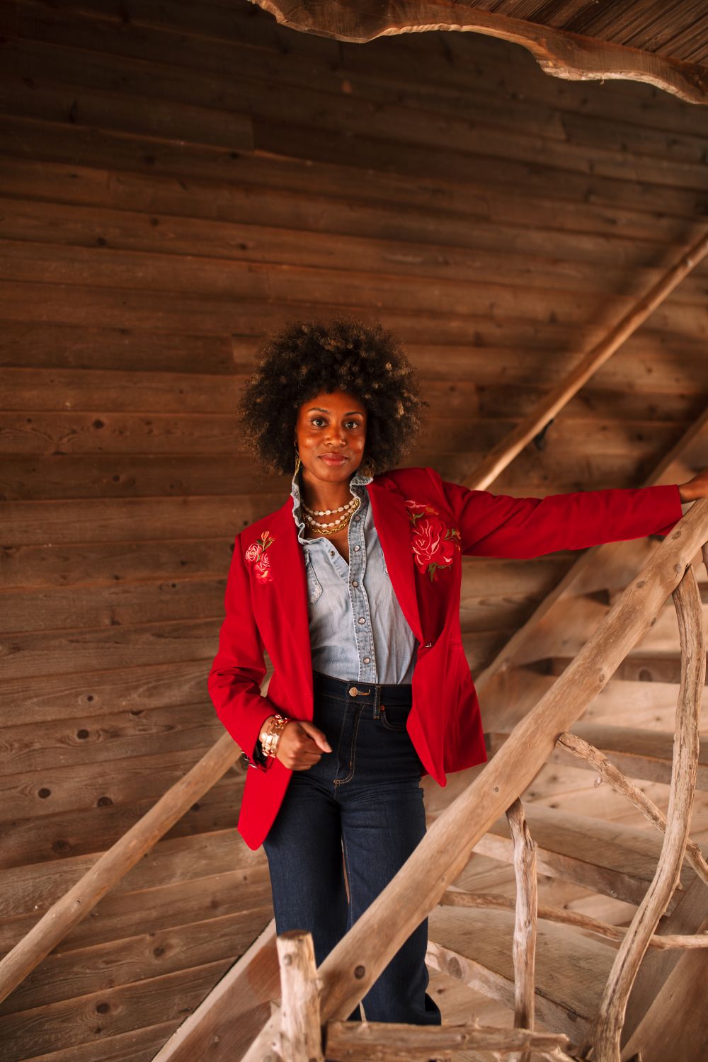 Rodeo Quincy Red Velvet Jacket