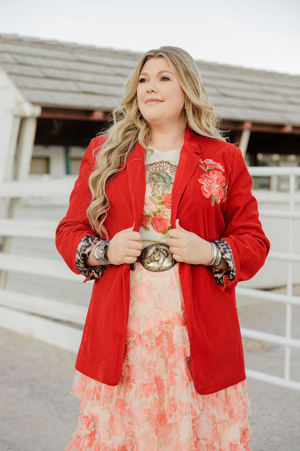 Rodeo Quincy Red Velvet Jacket