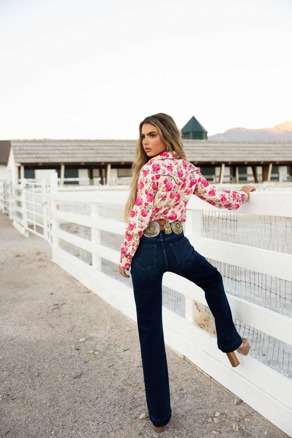 Rodeo Quincy Wild Rose Button Up