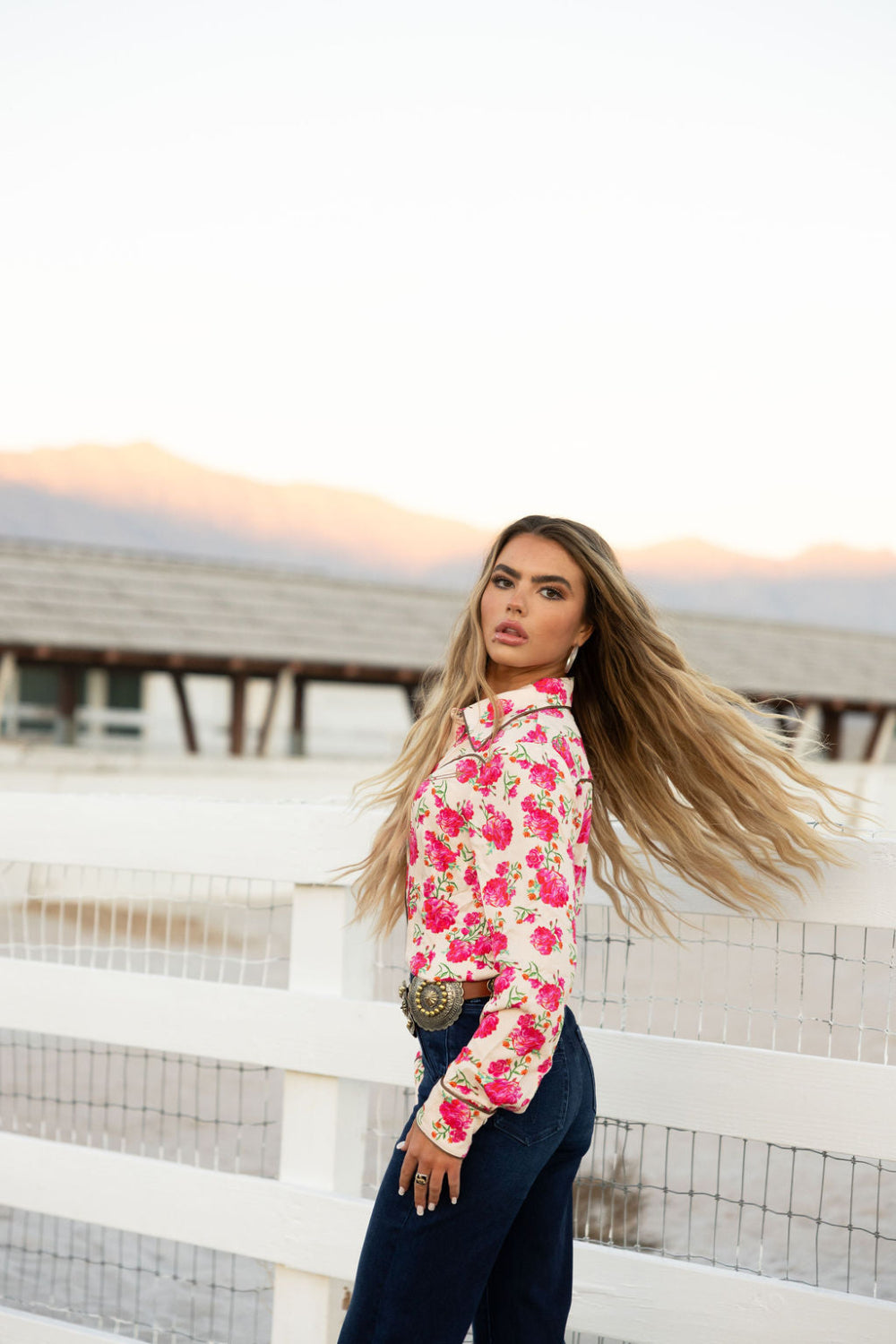 Rodeo Quincy Wild Rose Button Up