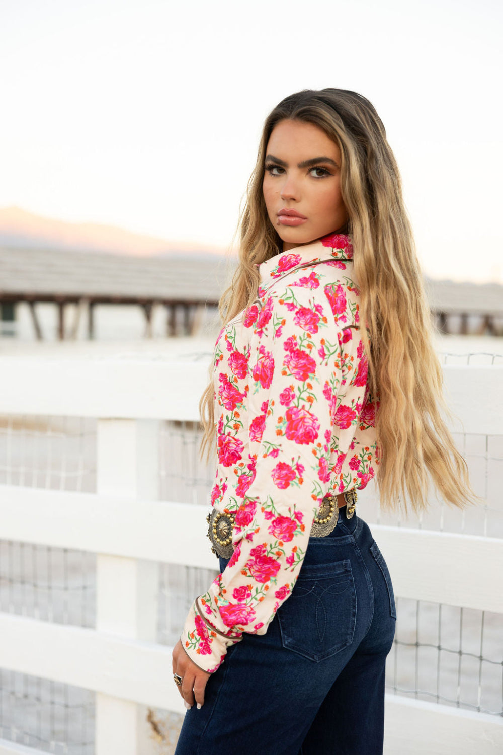Rodeo Quincy Wild Rose Button Up