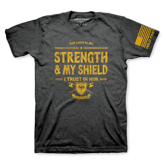 Hold Fast Strength & Shield Christian Patriot Tee