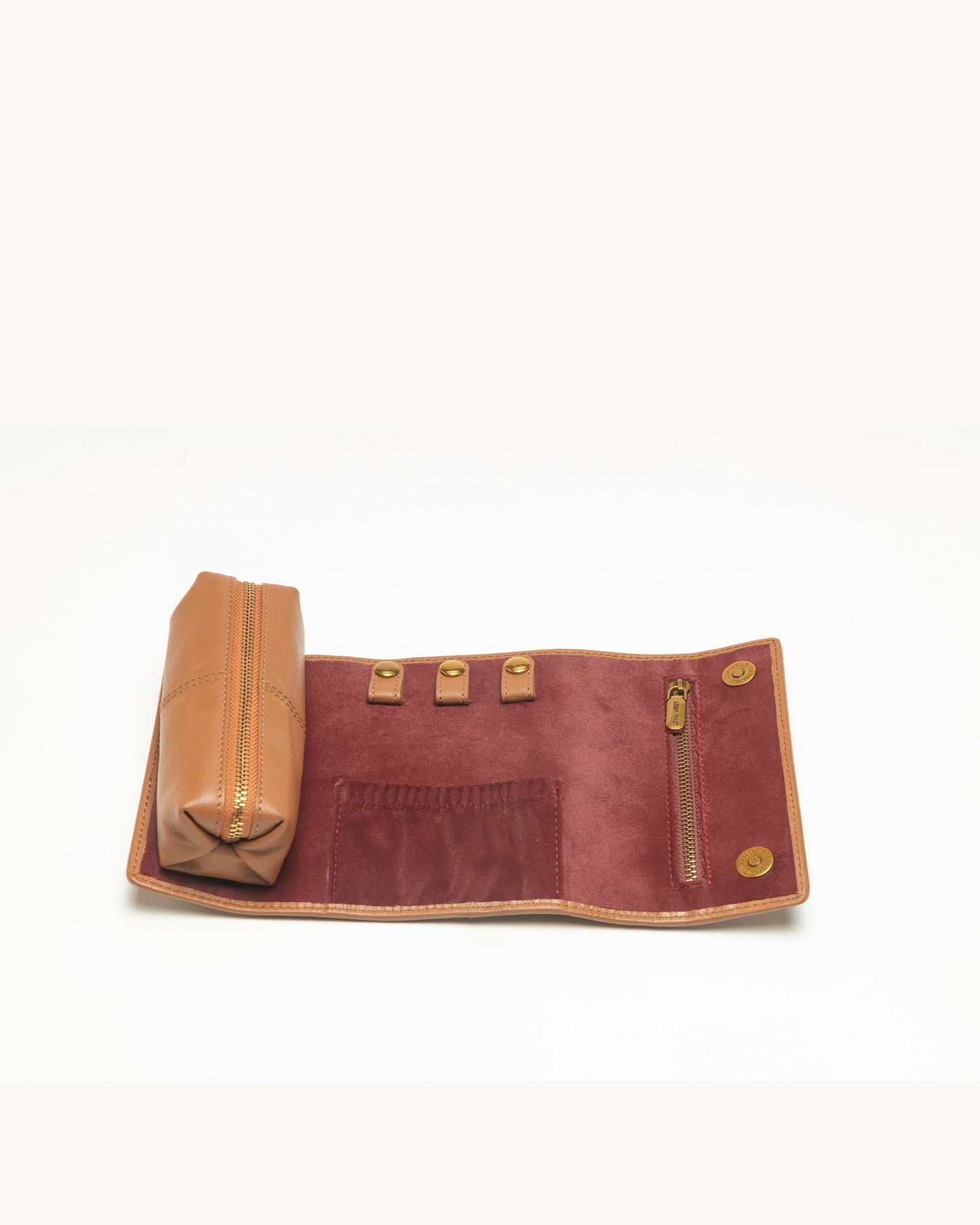 Myra Loyal West Canyon Jewellery Case Handtooled Leather - Whiskey & Water