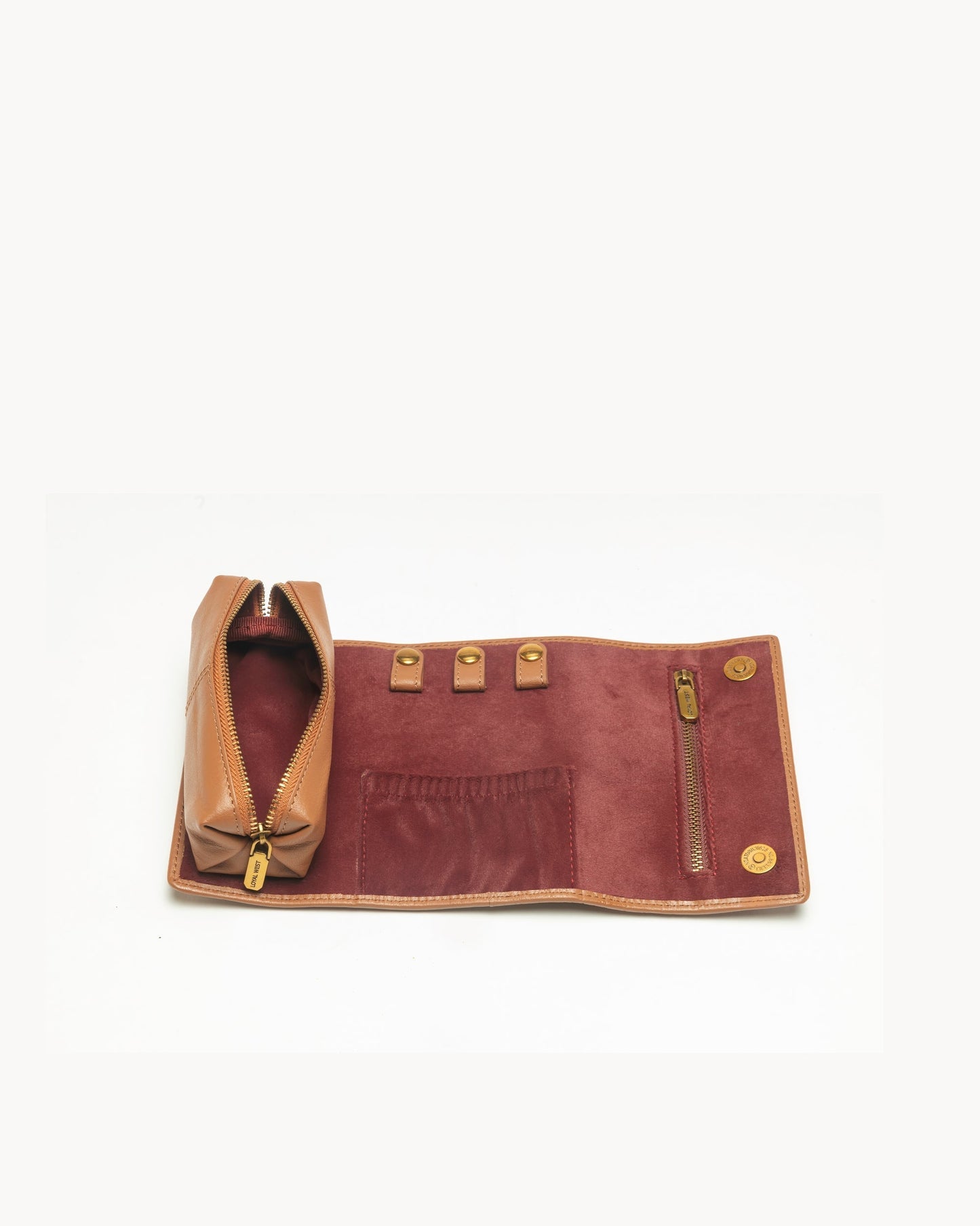 Myra Loyal West Canyon Jewellery Case Handtooled Leather - Whiskey & Water