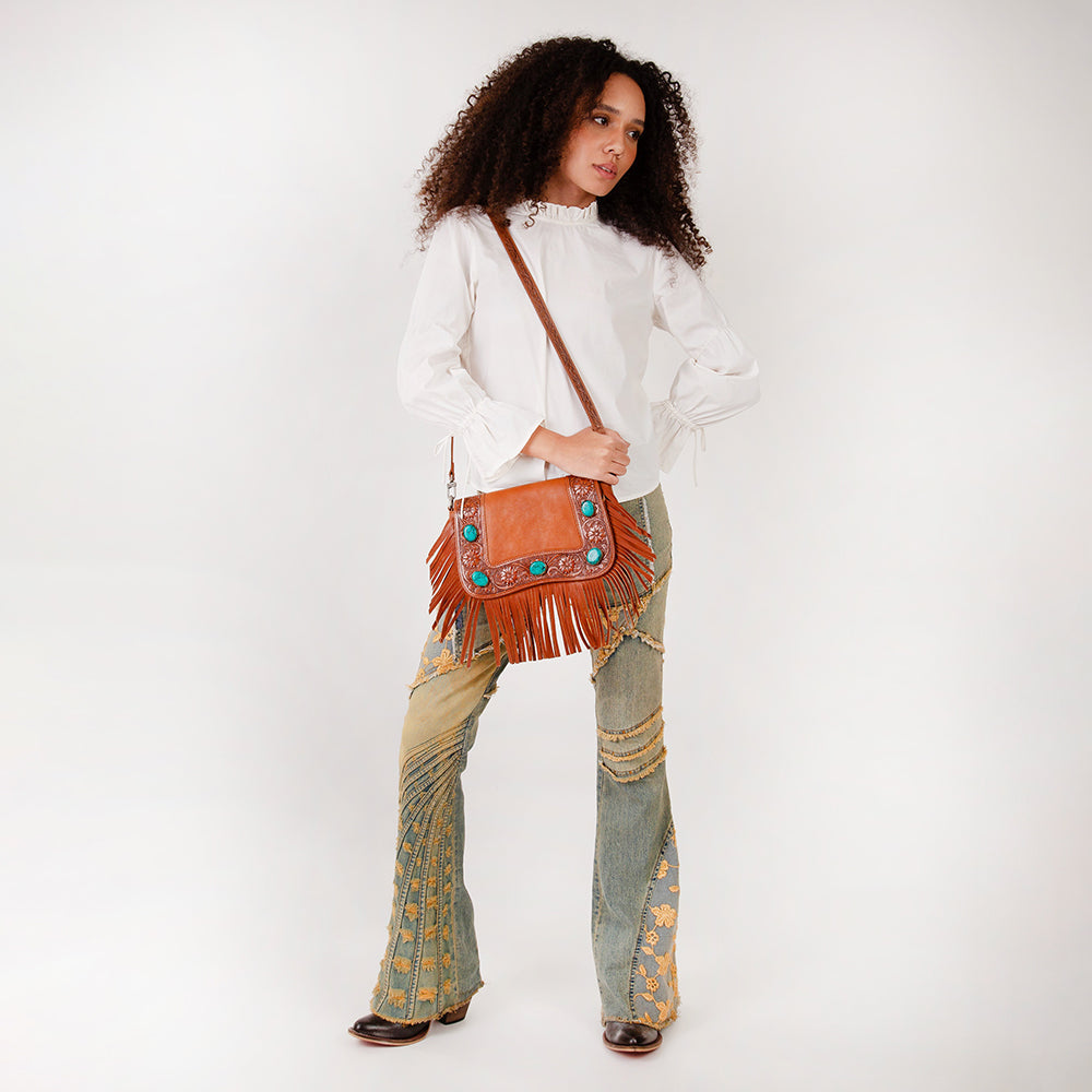 Myra Loyal West Boho Medium Tassle Bag