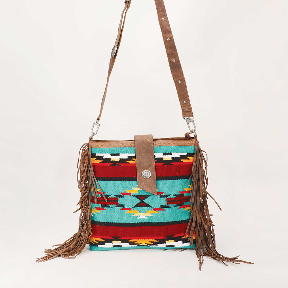 Myra Loyal West Long Chap Cowhide Tassle Bag