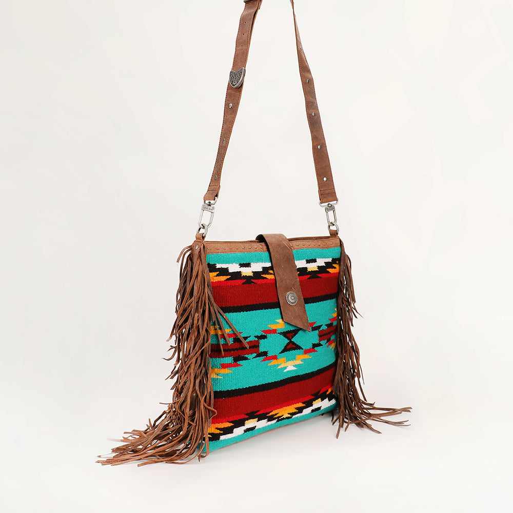Myra Loyal West Long Chap Cowhide Tassle Bag