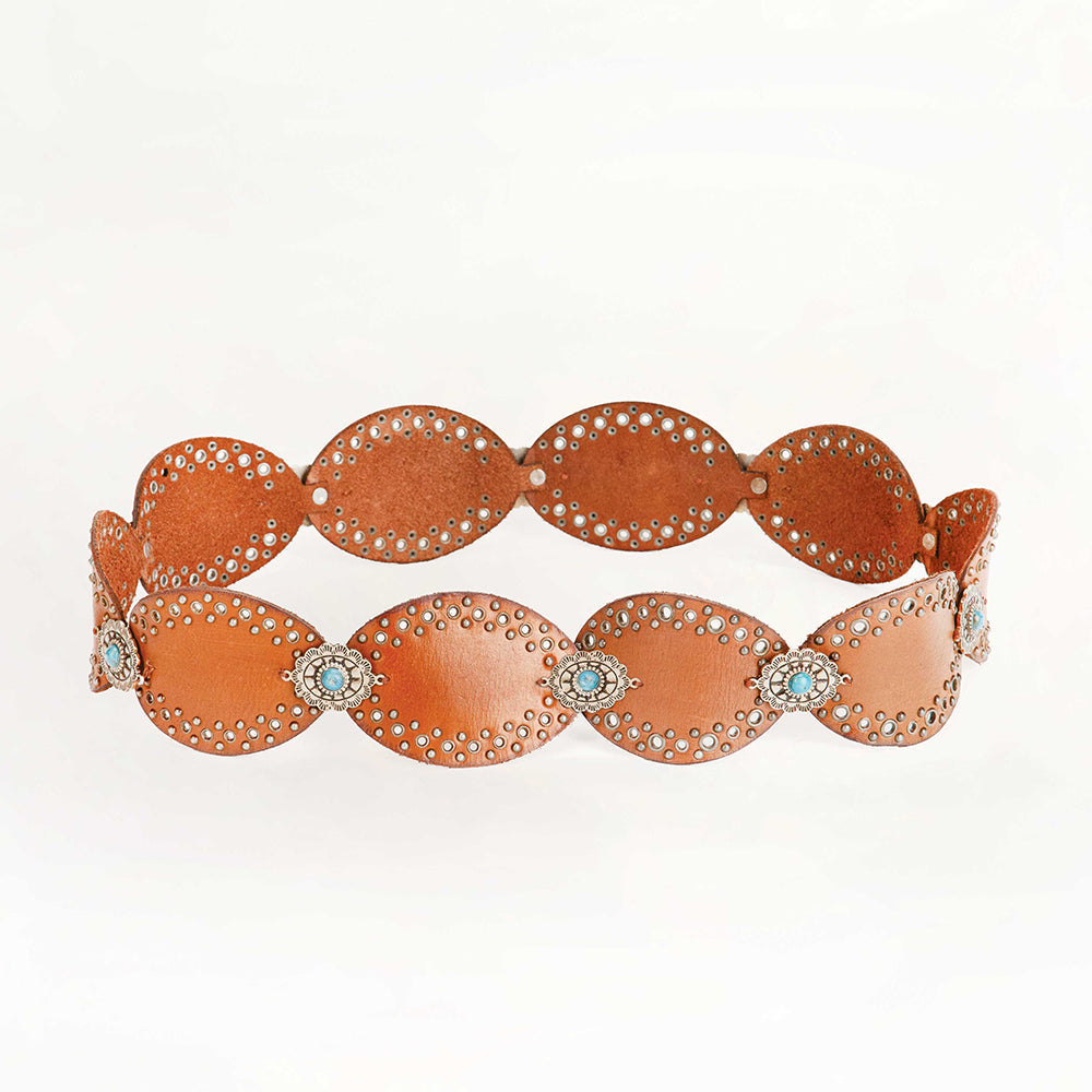 Myra Loyal West Alta Buena Leather Belt In Calfskin