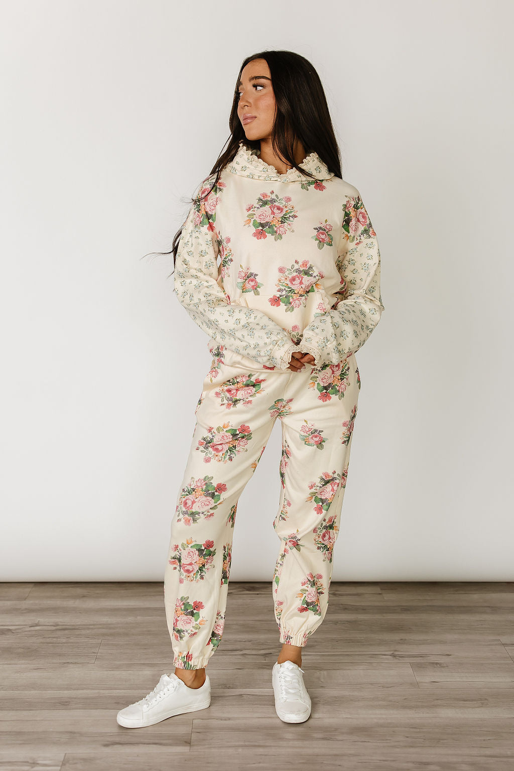 Ampersand Avenue University Hoodie - Golden Hour Garden