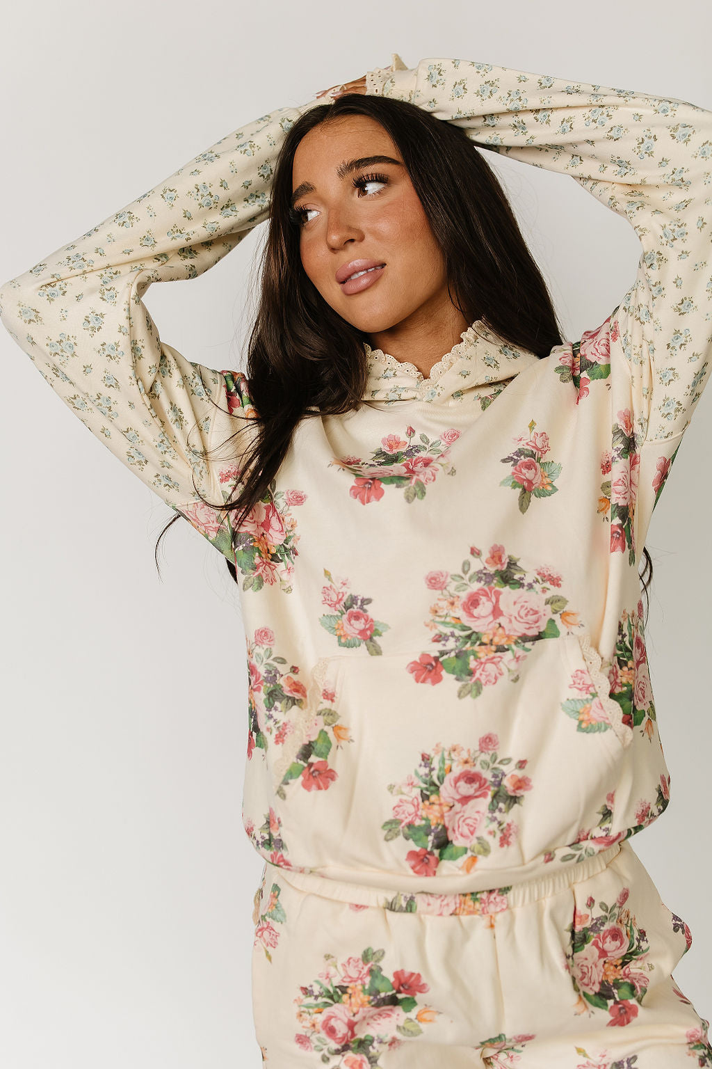 Ampersand Avenue University Hoodie - Golden Hour Garden